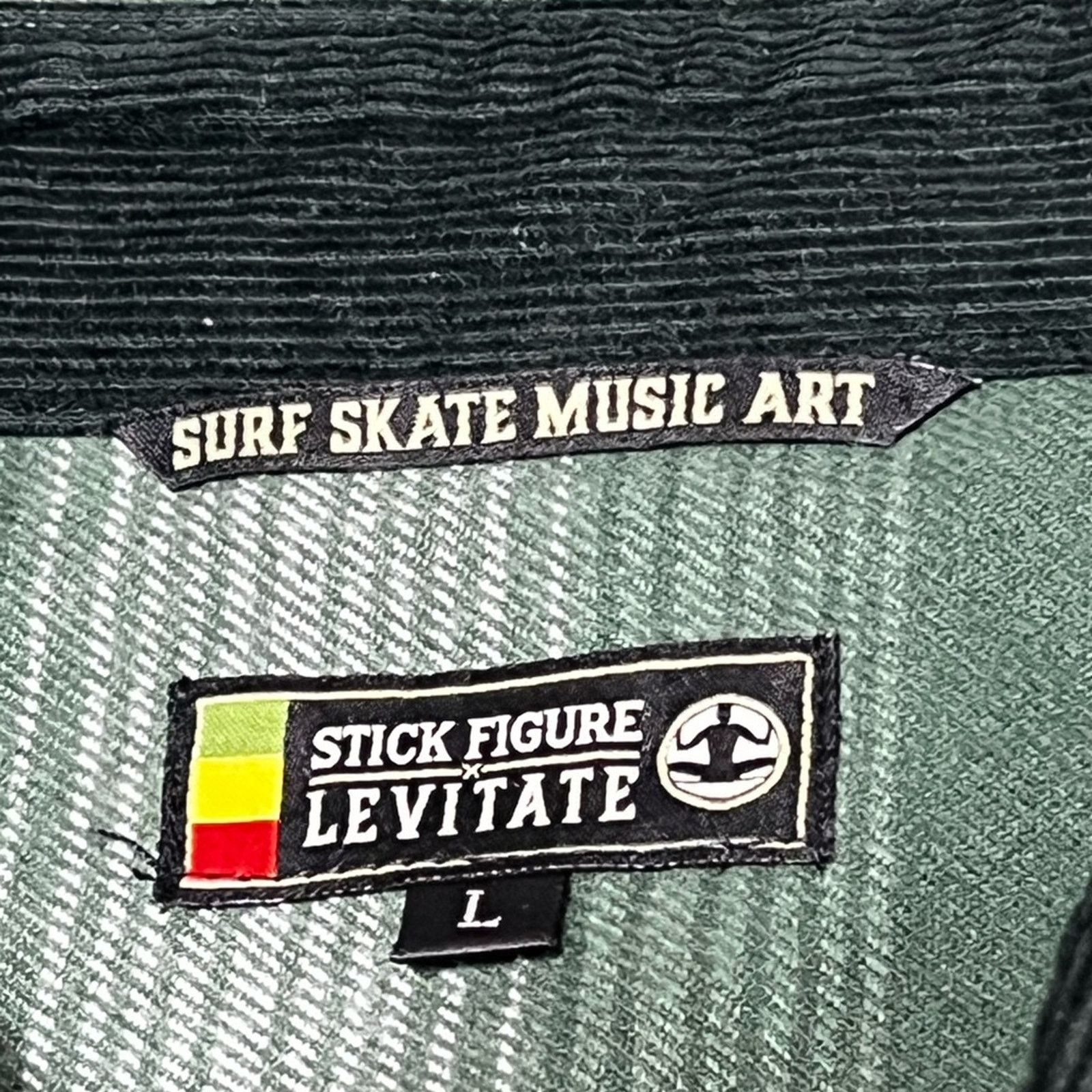 Band Tees Stick Figure x Levitate Baja Flannel Shirt REGGAE RARE Size US L / EU 52-54 / 3 - 7 Thumbnail