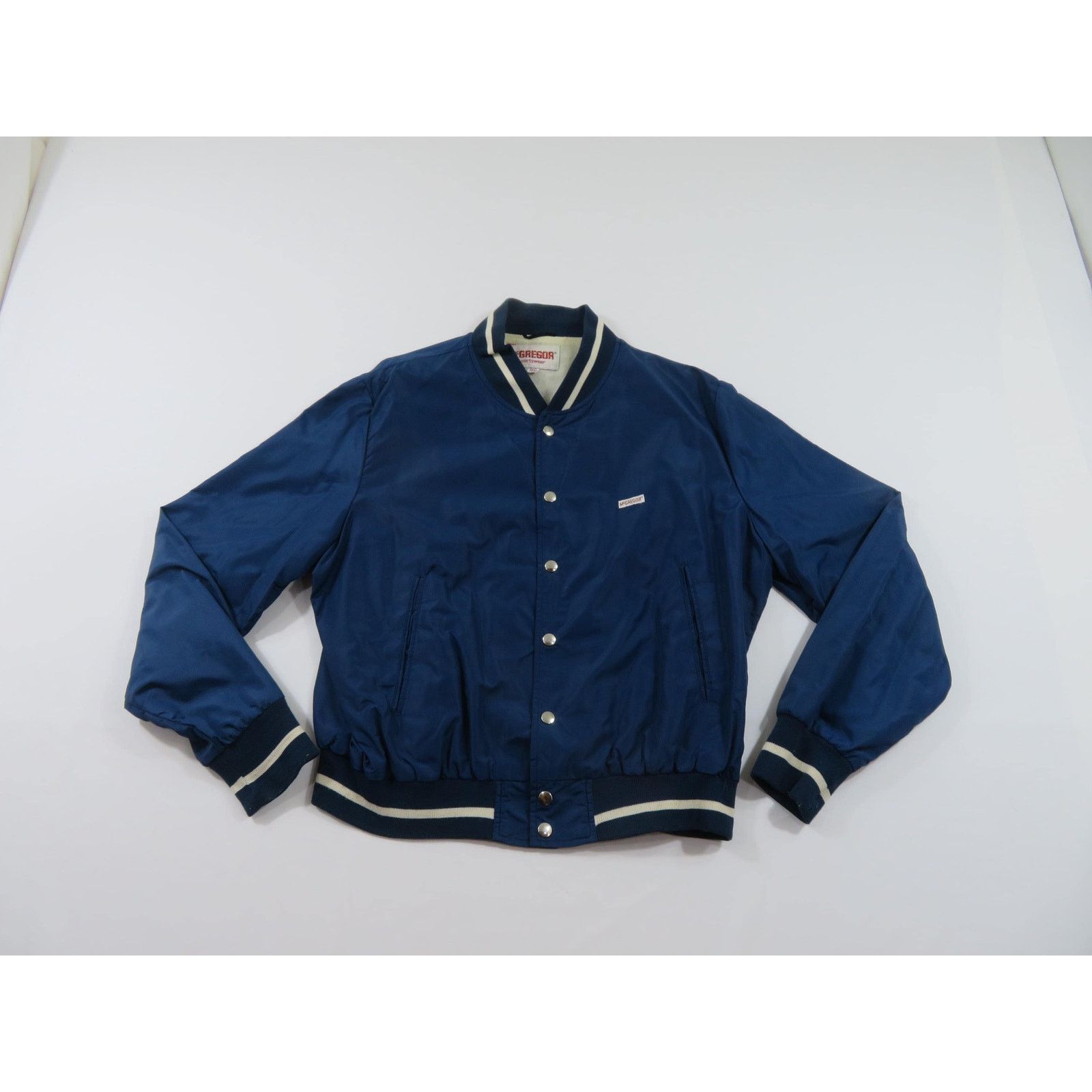 McGregor McGregor Baseball Bomber Fleece Lined Blue Jacket Sz L 1960s Size US L / EU 52-54 / 3 - 1 Thumbnail