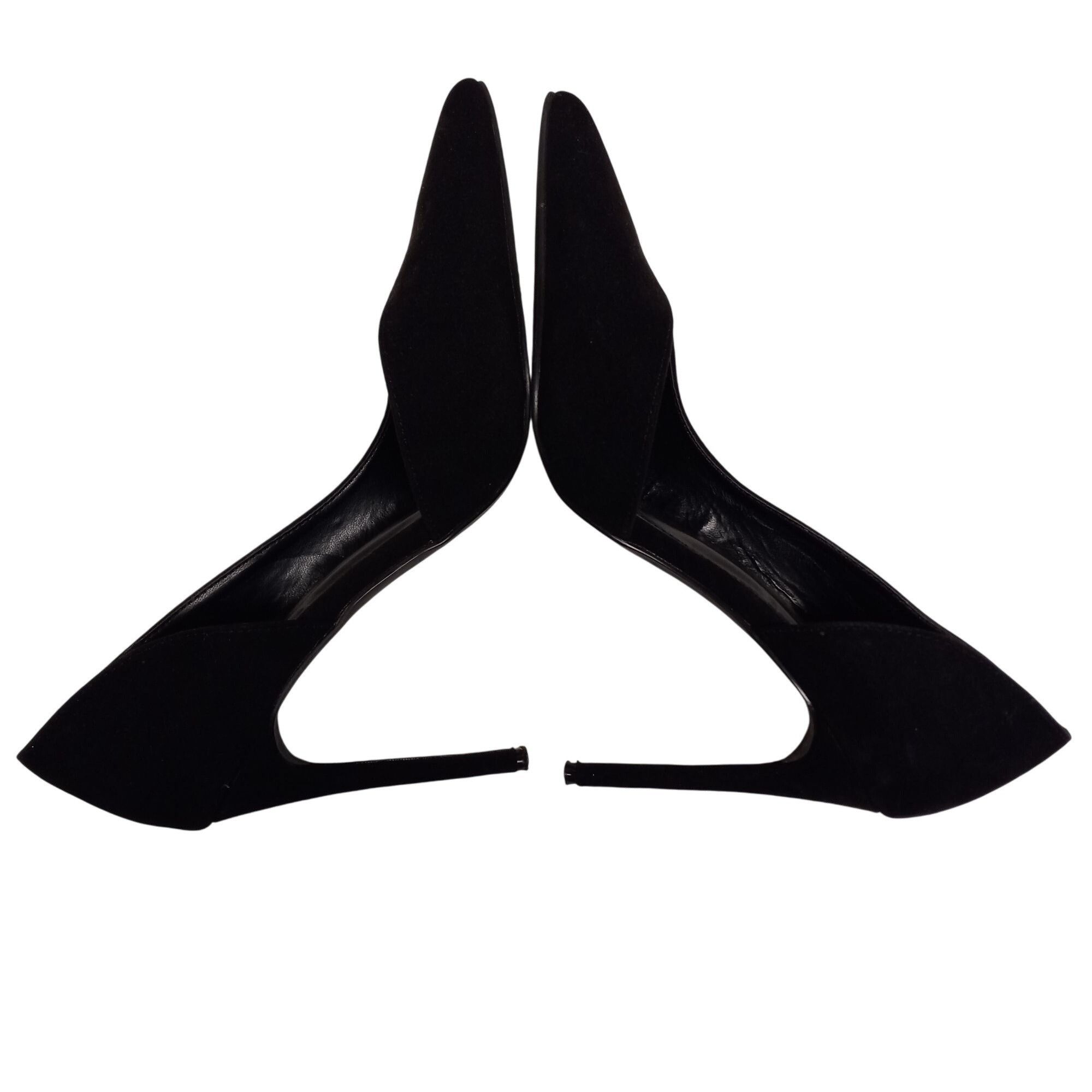 Lulus Lulus Size 8 Womens D'Orsay Black Suede Pointed Toe Stiletto Size US 8 / IT 38 - 5 Thumbnail