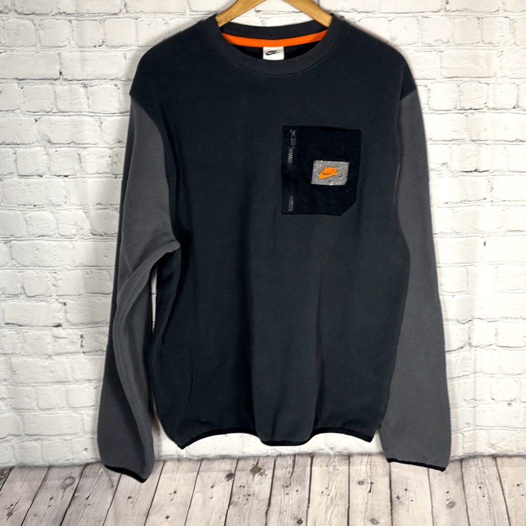 Nike Nike Therma Fit Gray Utility Fleece Crew Neck Sweatshirt M Men Medium Gray Nike Therma Fit Crew Neck Sweatshirt Multicolor Pullover 90s? Size US M / EU 48-50 / 2 - 2 Thumbnail