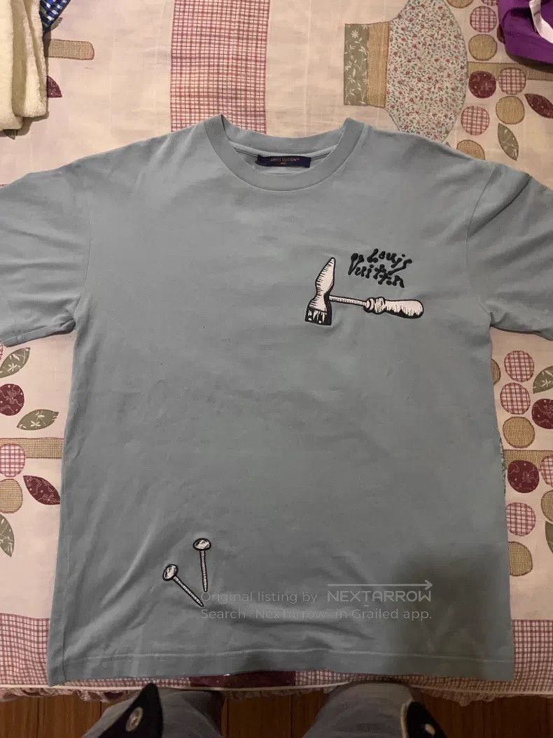 Louis Vuitton Louis Vuitton Blue tool graphic embroidered short sleeve T Size US XS / EU 42 / 0 - 1 Thumbnail