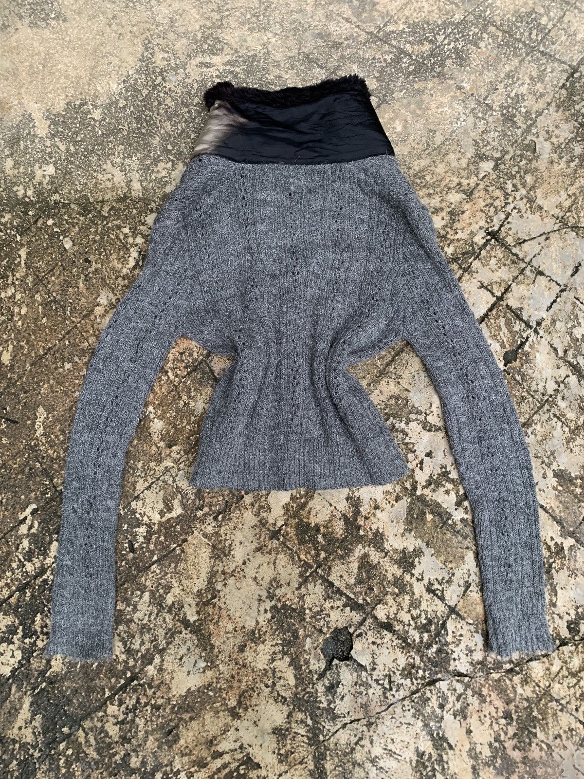 If Six Was Nine × Japanese Brand × Le Grande Bleu (L.G.B.) 2000s Cozzi Japan Avant Garde Fur Mohair Knitwear Cardigan Size S / US 4 / IT 40 - 4 Thumbnail