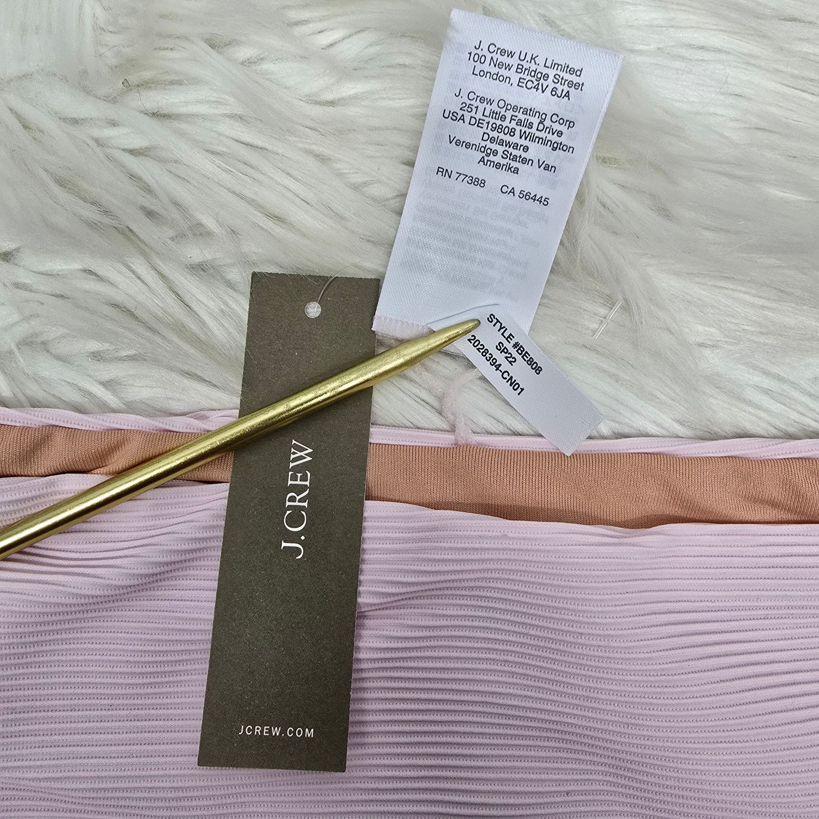 J.Crew NWT J. Crew Ribbed high-rise cheeky bikini bottom Size S Size ONE SIZE - 10 Thumbnail
