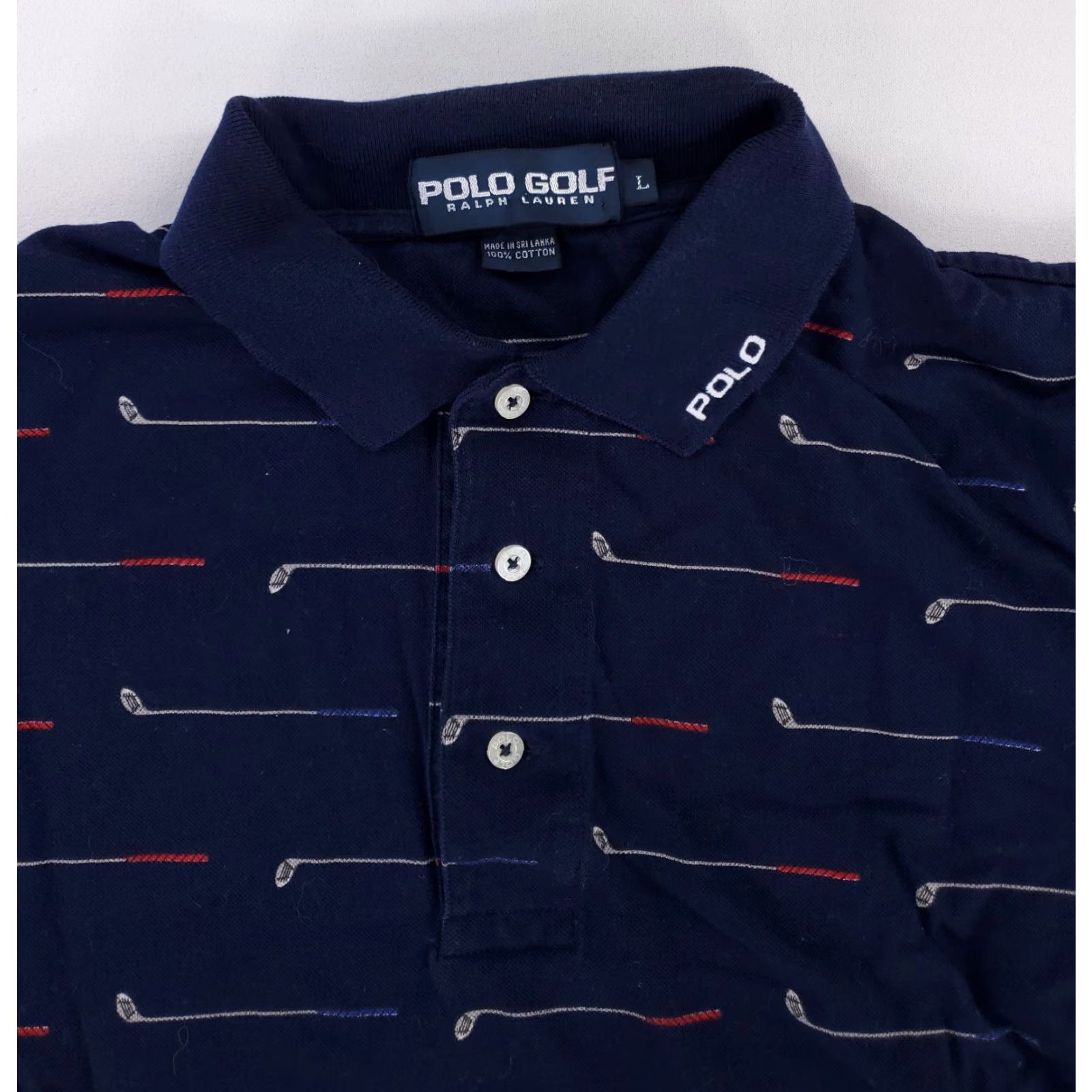 Polo Ralph Lauren Ralph Lauren Polo Golf Shirt AOP Golf Club Blue Mens L Polo Size US L / EU 52-54 / 3 - 2 Thumbnail