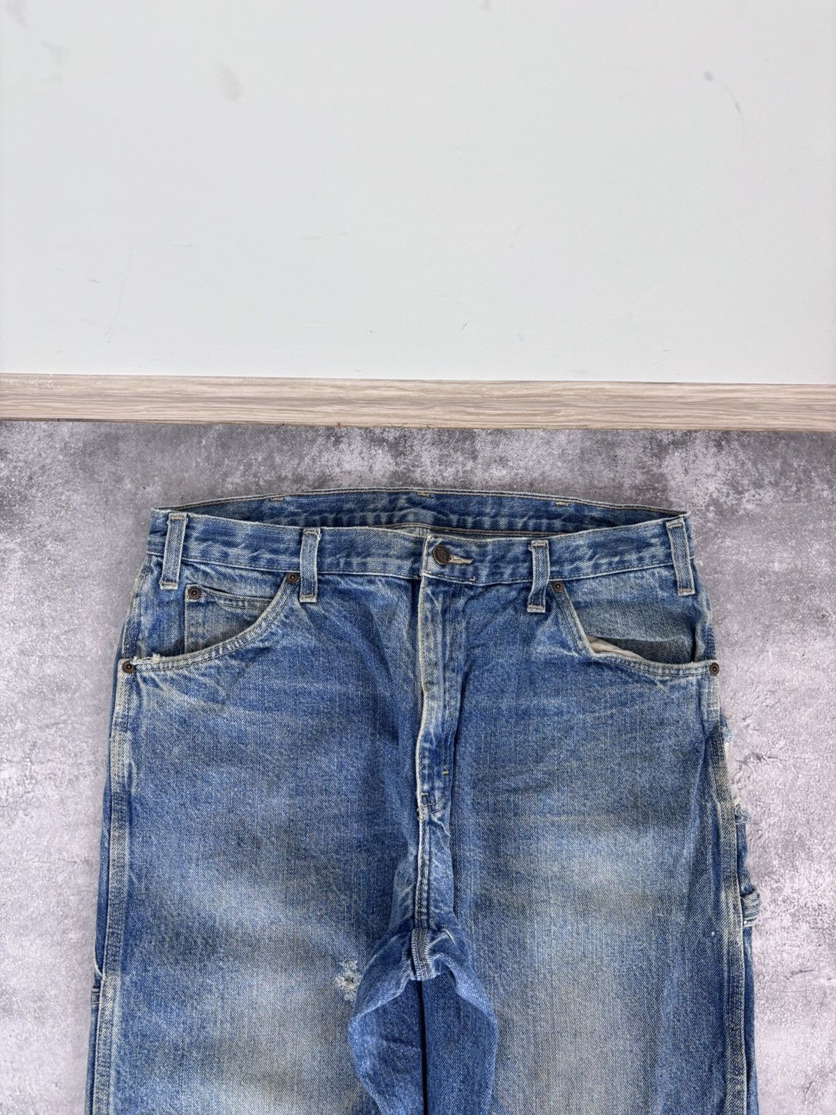 Dickies Vintage Dickies Faded Blue Distressed Denim Jeans Size US 36 / EU 52 - 17 Thumbnail