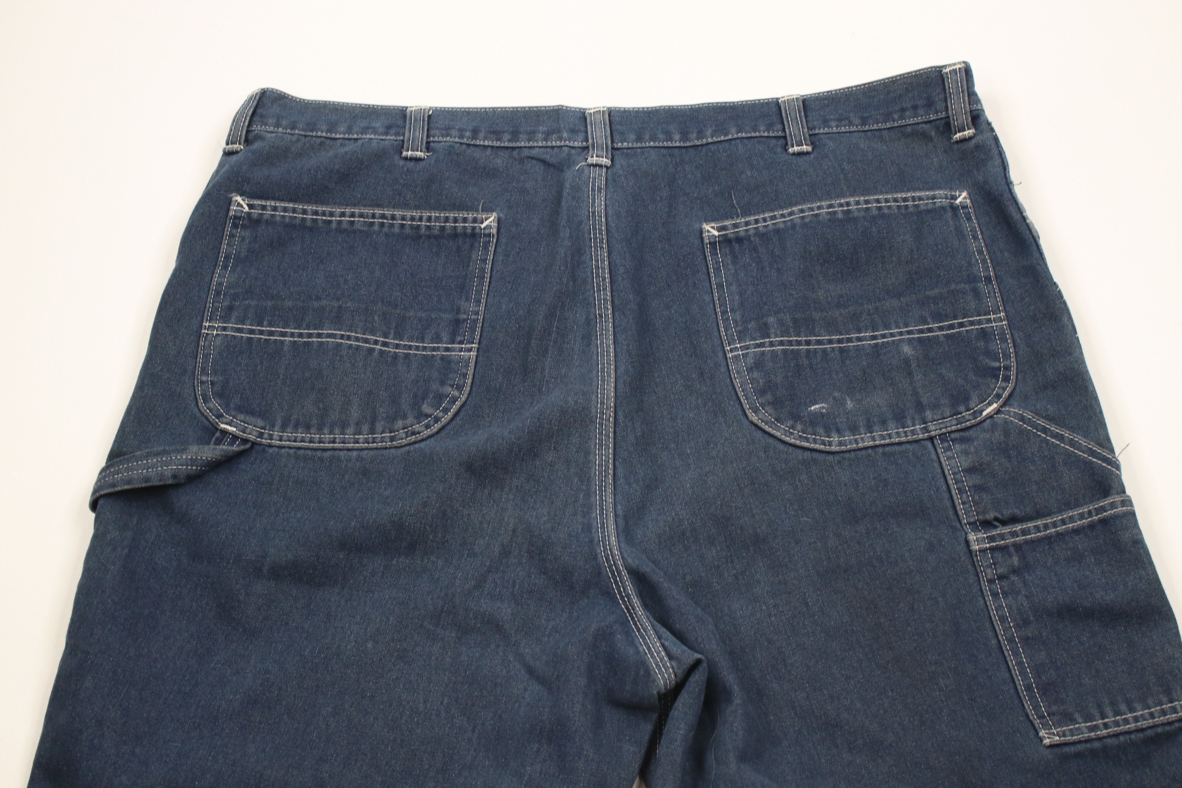 Vintage Vintage 90s Streetwear Wide Leg Dungaree Denim Jeans Blue Size US 40 / EU 56 - 11 Thumbnail