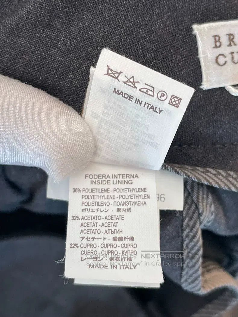 Brunello Cucinelli Brunello Cucinelli Black Raw Wool Long Pants Size 27" / US 4 / IT 40 - 5 Thumbnail