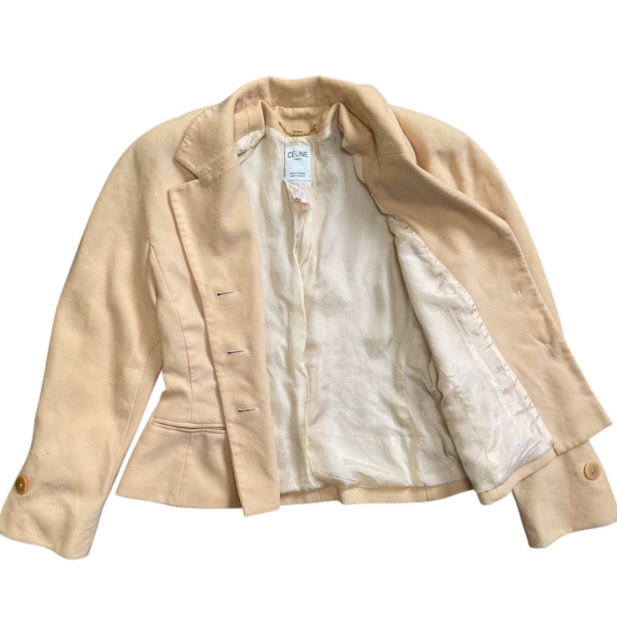 Celine × Vintage 🔥 CELINE PARIS WOMEN BIEGE JACKET Size M / US 6-8 / IT 42-44 - 4 Thumbnail
