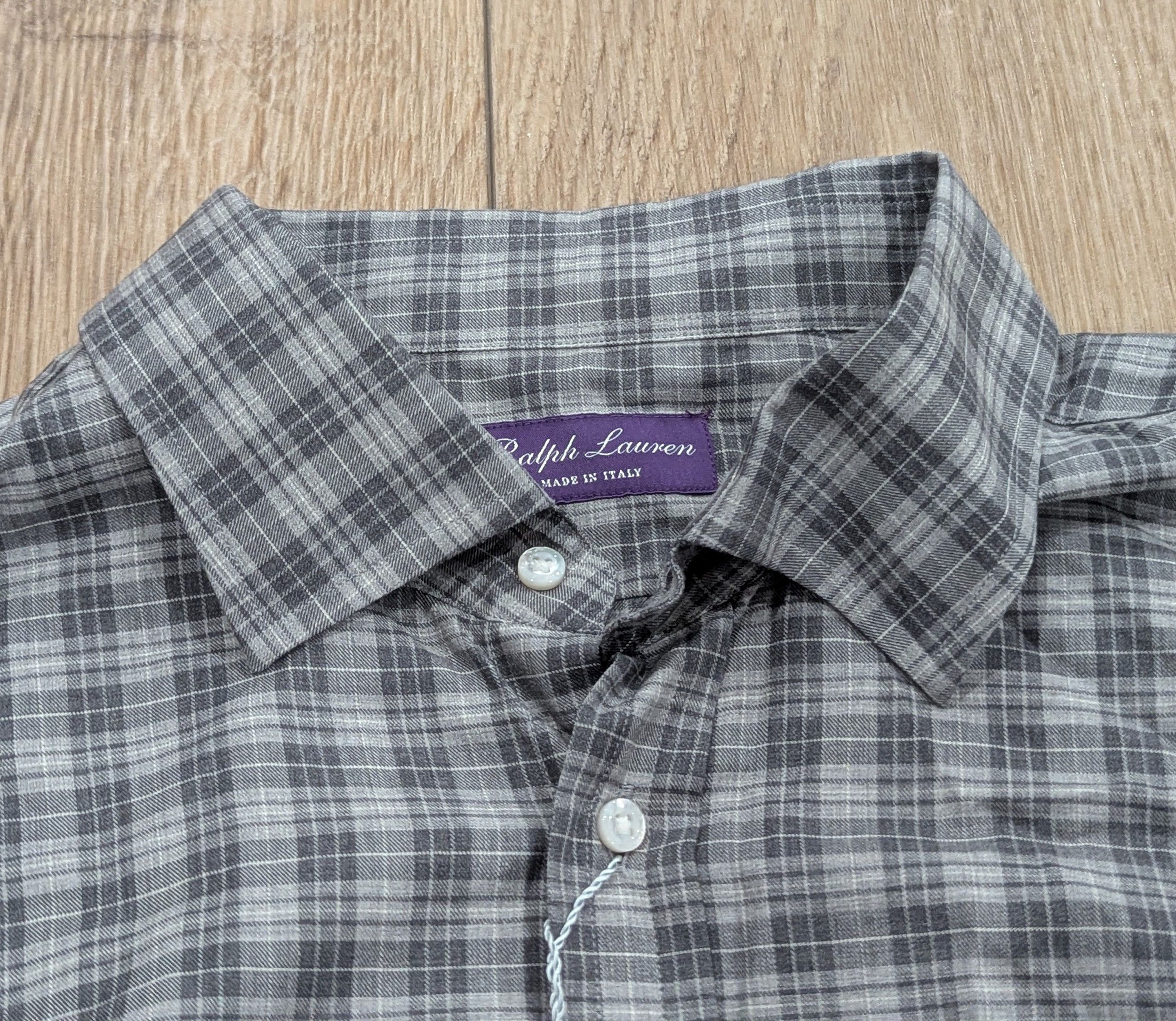 Ralph Lauren Purple Label Ralph Lauren Purple Label Herringbone Button Up Shirt 2XL Size US XXL / EU 58 / 5 - 2 Thumbnail
