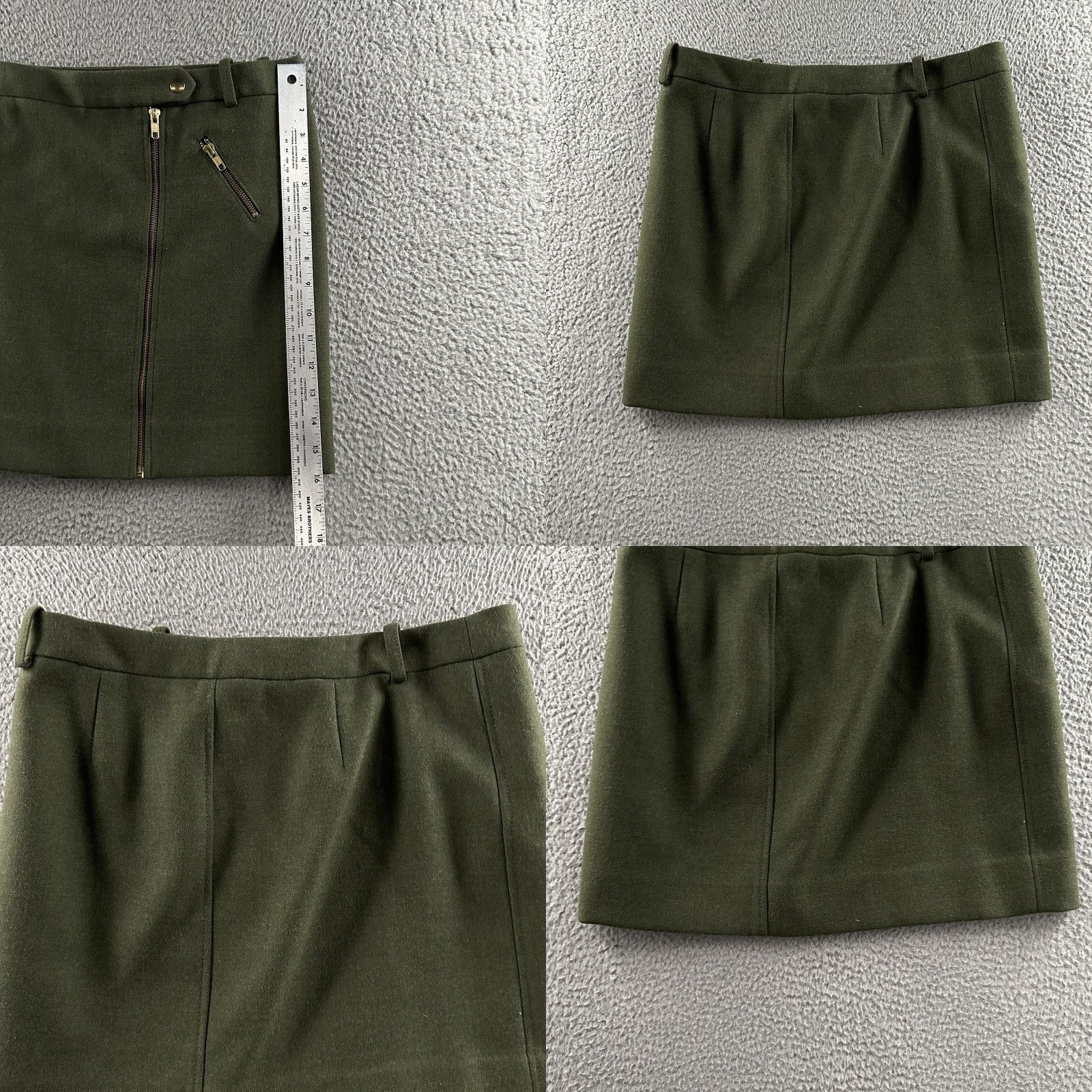J.Crew J.Crew Womens Skirt Green Size 8 Short Straight Zip Front 100% Wool Size 30" / US 8 / IT 44 - 8 Thumbnail