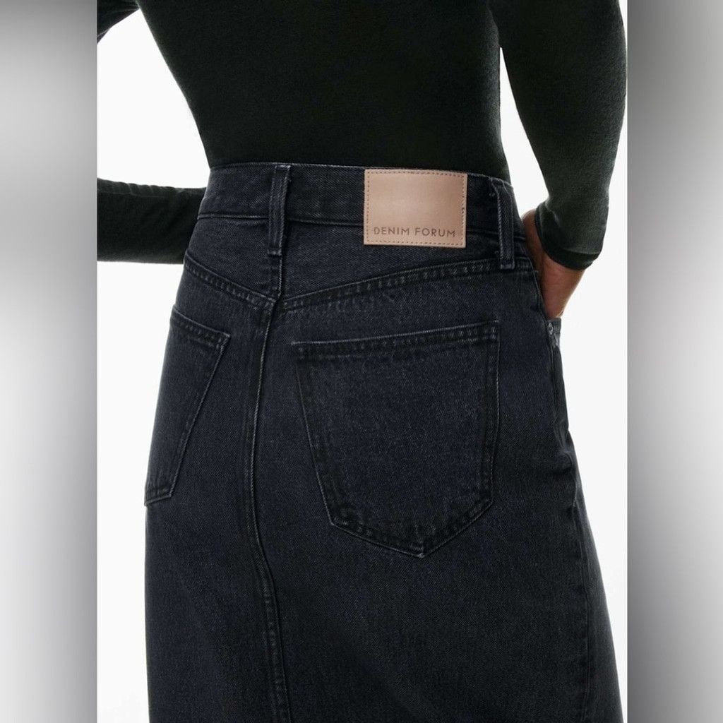 Other Denim Forum The '90s Vintage Maxi Jean Skirt Size 24 Size 24" / US 00 / IT 34 - 5 Thumbnail
