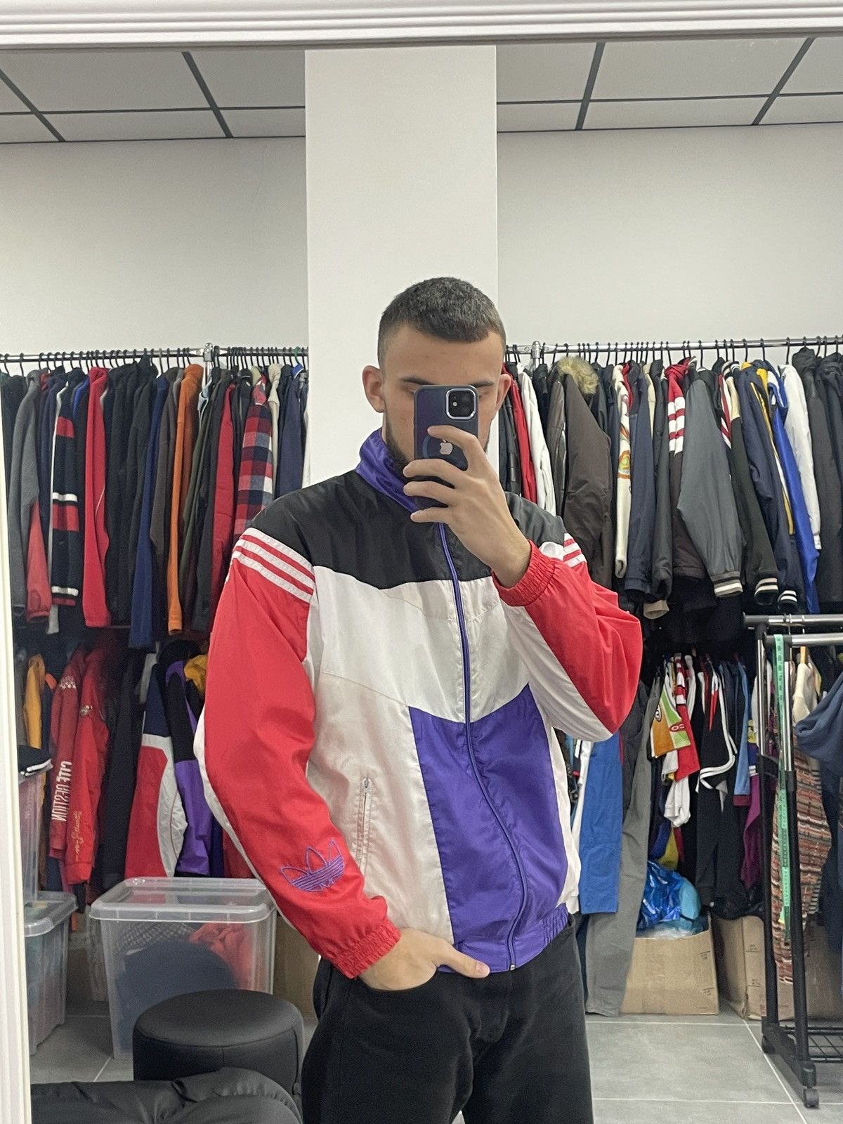 Adidas × Vintage Vintage Adidas Nylon Track Jacket Size M Size US M / EU 48-50 / 2 - 2 Thumbnail