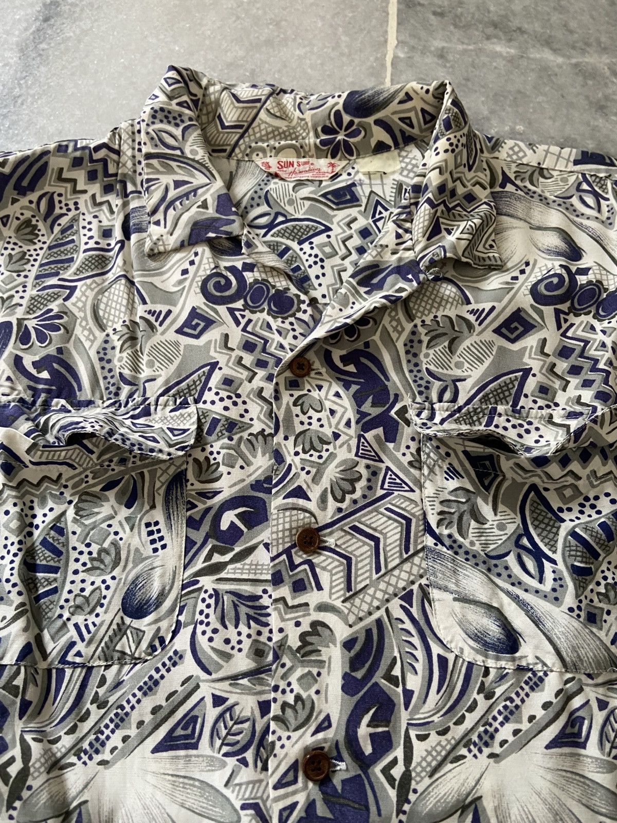 Sugar Cane Vintage Sun Surf Japan Long Sleeve Rayon Hawaiian Shirt Size US L / EU 52-54 / 3 - 4 Thumbnail