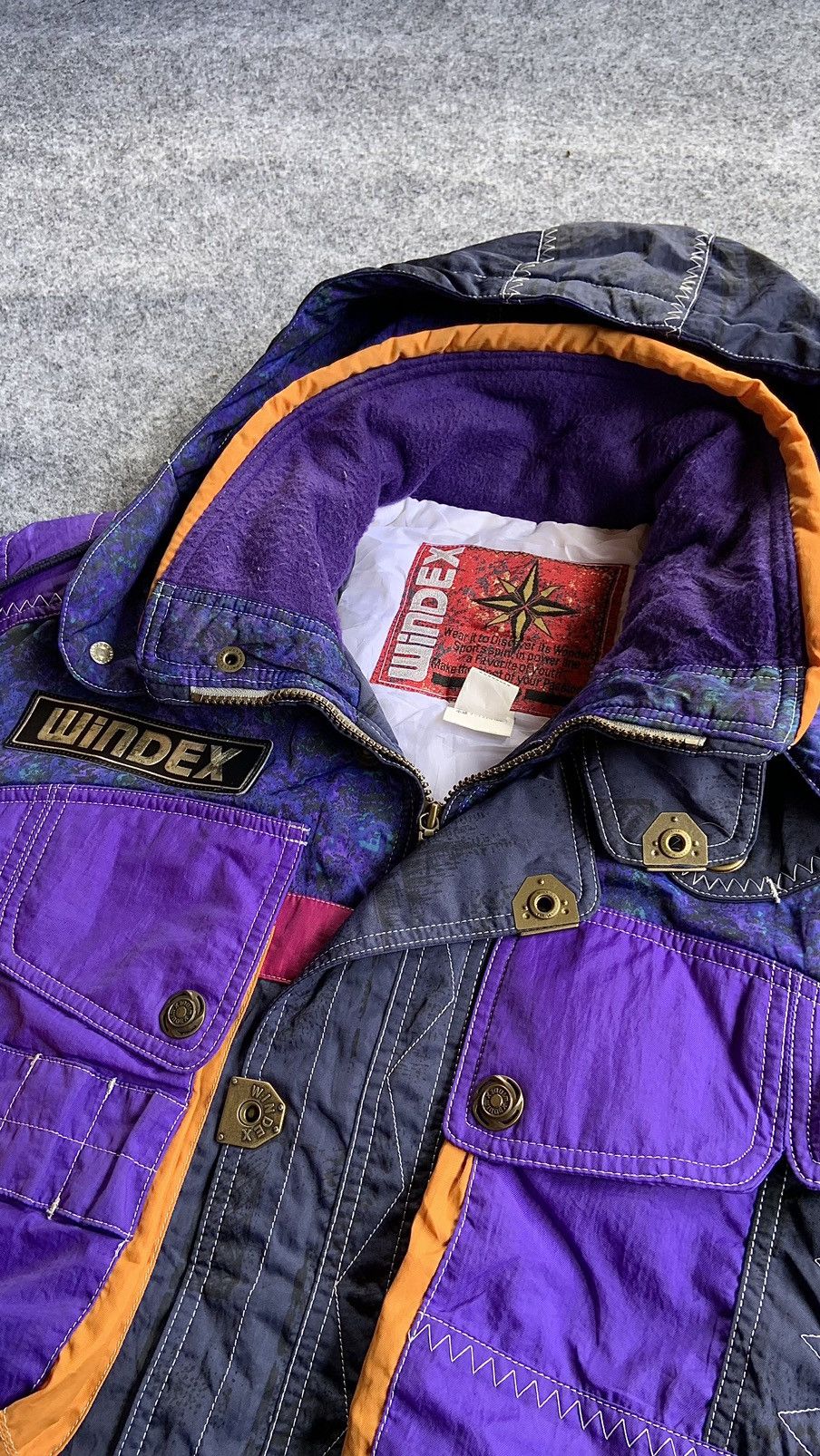Vintage Vintage Snowboard Windex Colourblock 80s Jacket Size US XXL / EU 58 / 5 - 2 Thumbnail