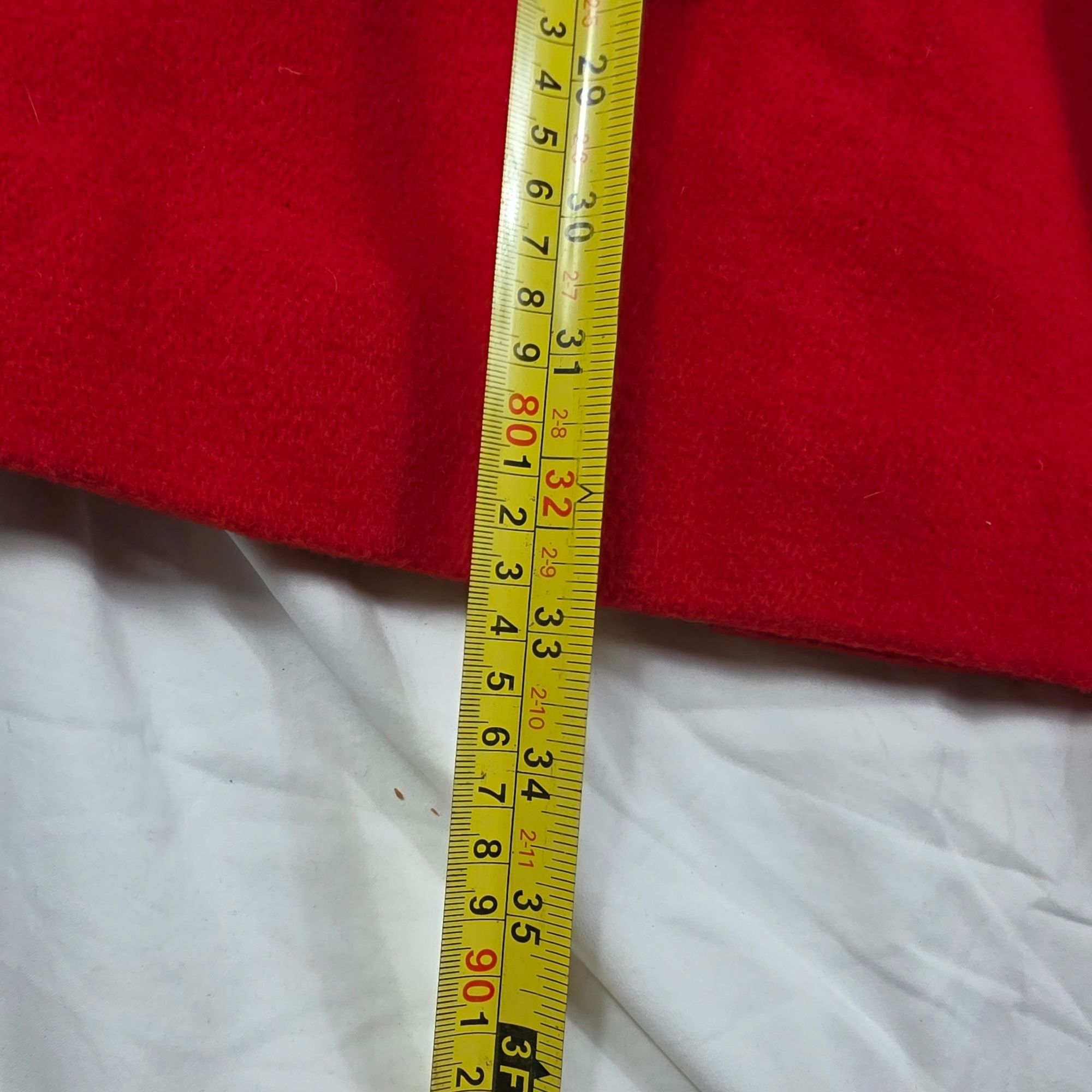 Original Penguin Penguin Womens Size 10 Red Wool Double Breasted Pea Coat War Size L / US 10 / IT 46 - 13 Thumbnail