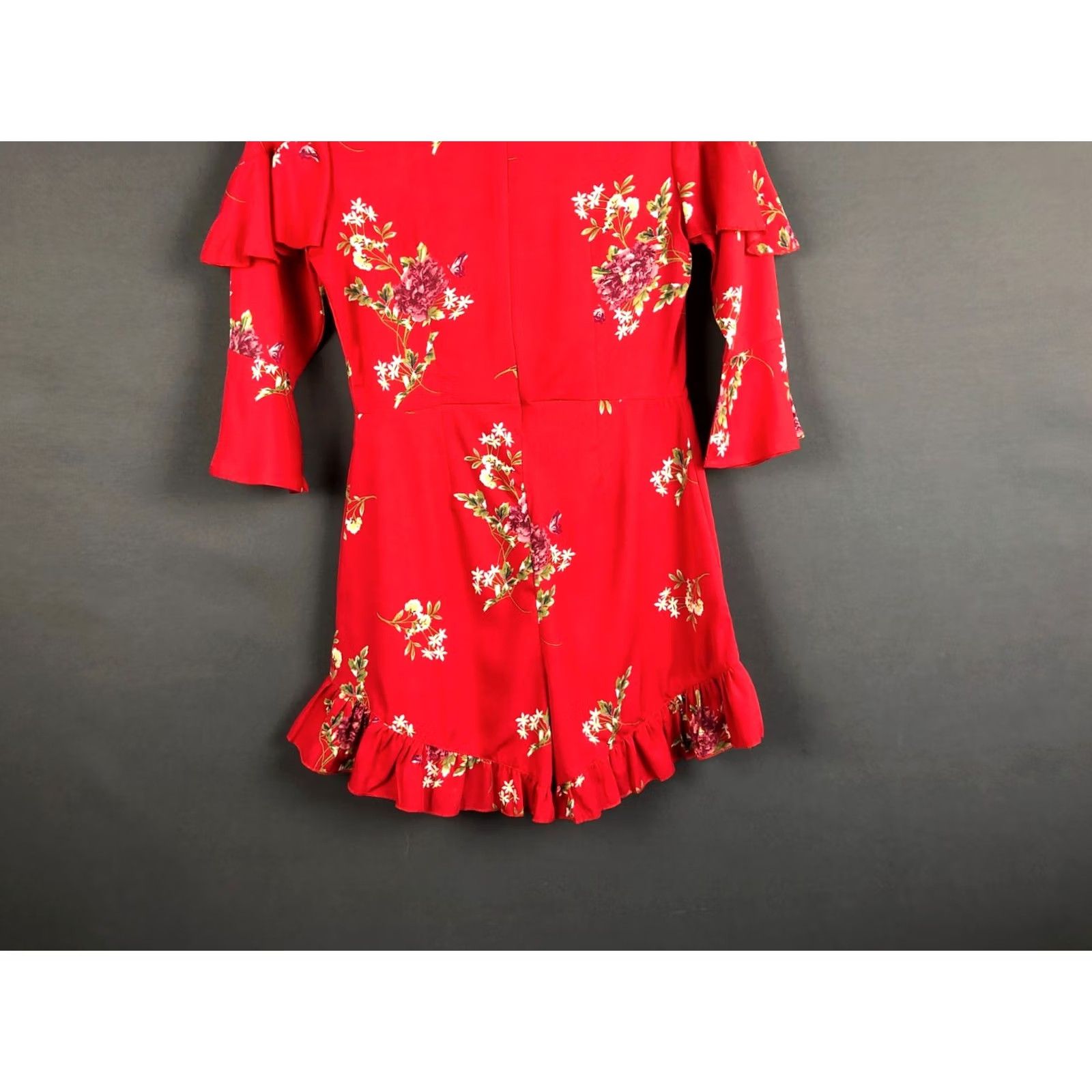 Dolce & Gabbana Dolce&Gabbana Romper Shirt Women Floral Red Viscose One-Size Summer Casual Party/Cocktail Size ONE SIZE - 6 Thumbnail