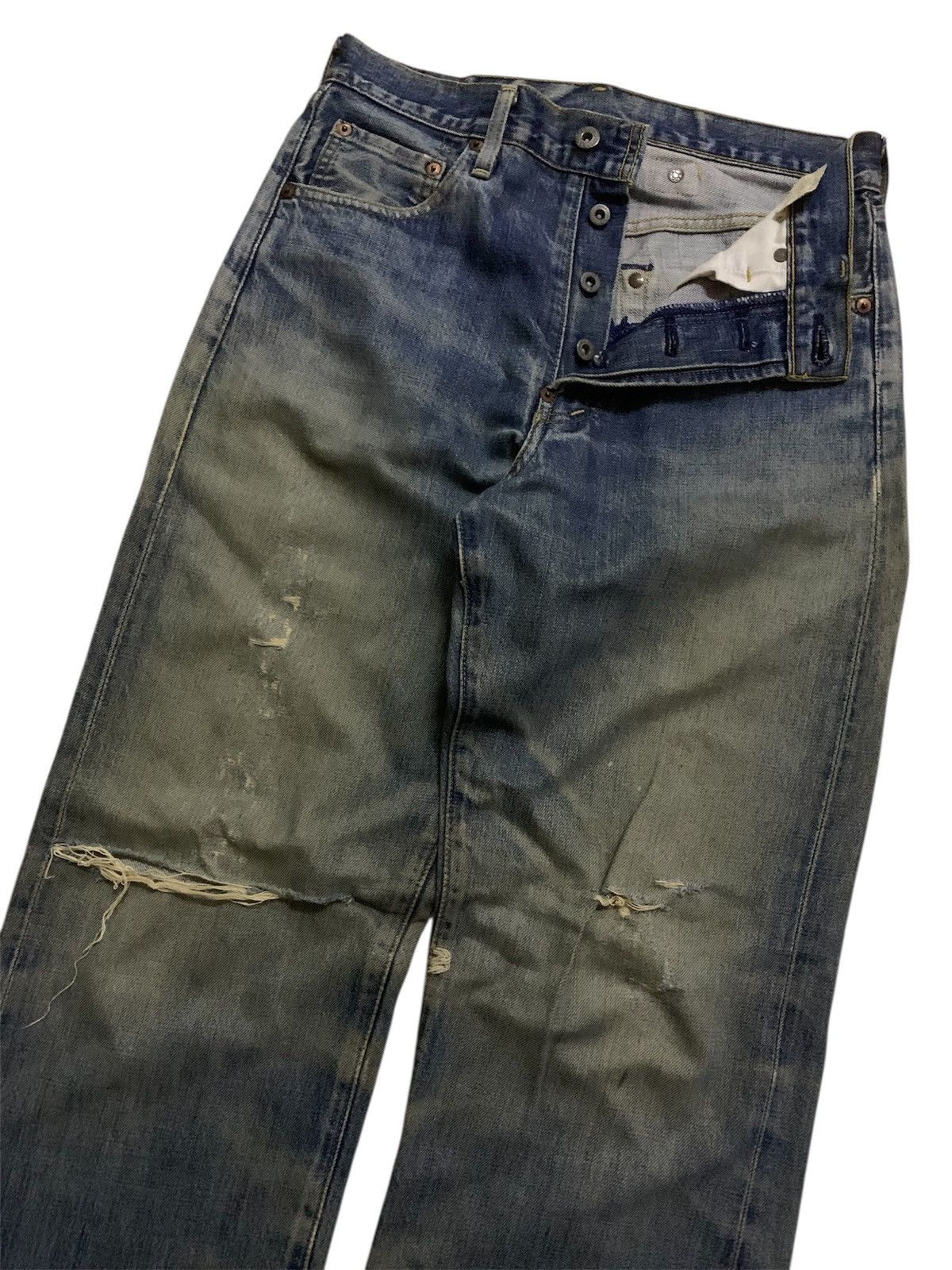 Levi's Vintage Clothing 💥Vintage Japan Levi’s Kurt Cobain Buckle Back Denim Size US 29 - 4 Thumbnail