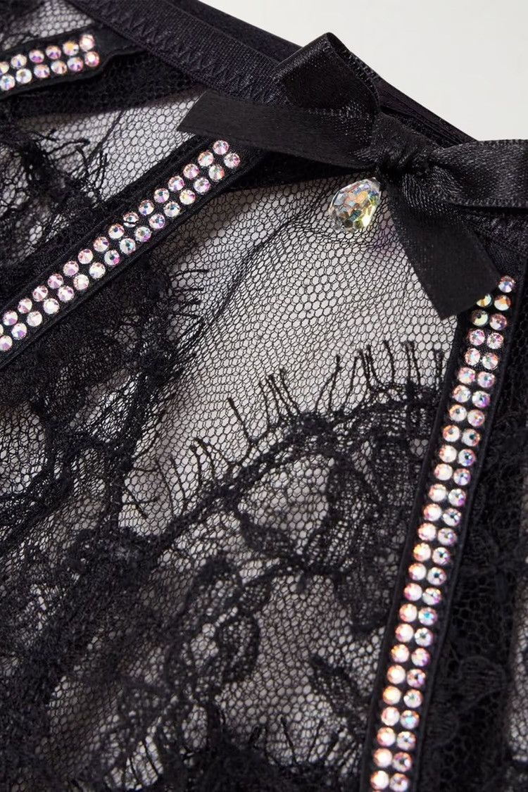 Agent Provocateur AGENT PROVOCATEUR Caitriona crystal-embellished briefs Size 28" / US 6 / IT 42 - 4 Thumbnail