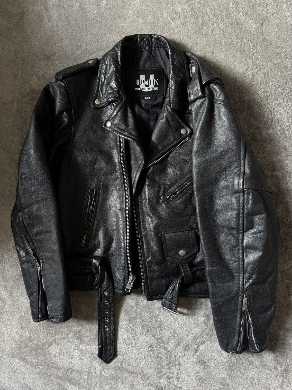 Other Vintage Black Leather Biker Jacket Size US S / EU 44-46 / 1 - 1 Thumbnail