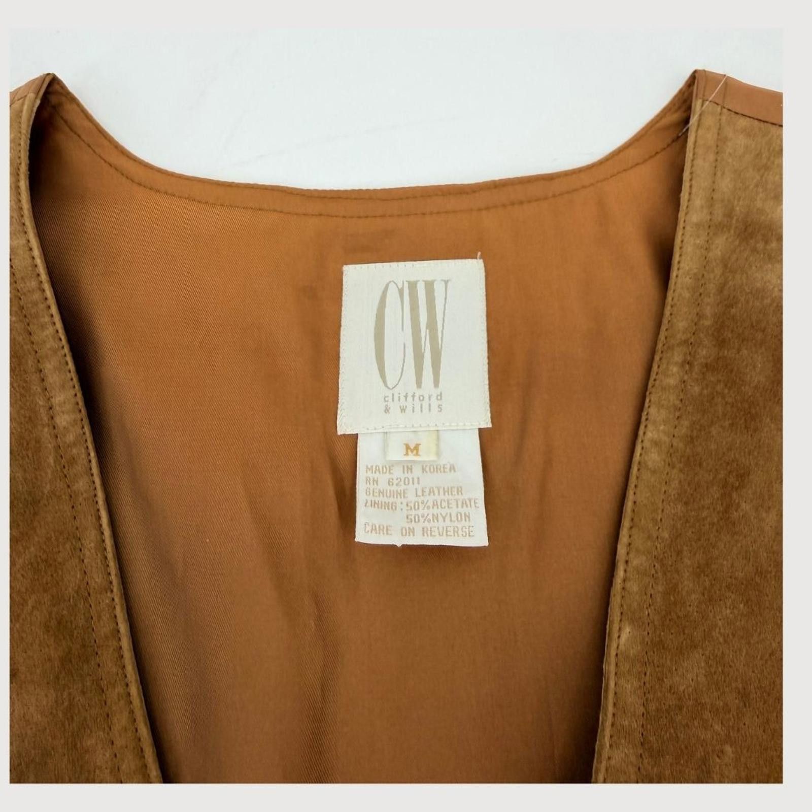 Other Vintage Camel Suede Leather Vest Tie Back M- festival vibes Size M / US 6-8 / IT 42-44 - 3 Thumbnail