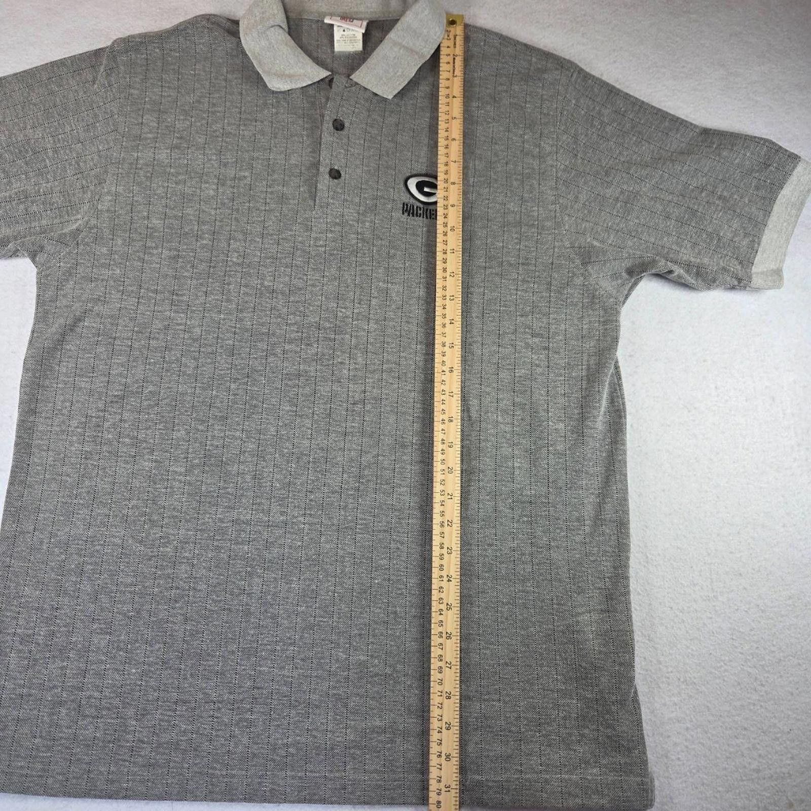 NFL VTG NFL Team Apparel Men's Green Bay Packers Polo XL Gray Size US XL / EU 56 / 4 - 6 Thumbnail