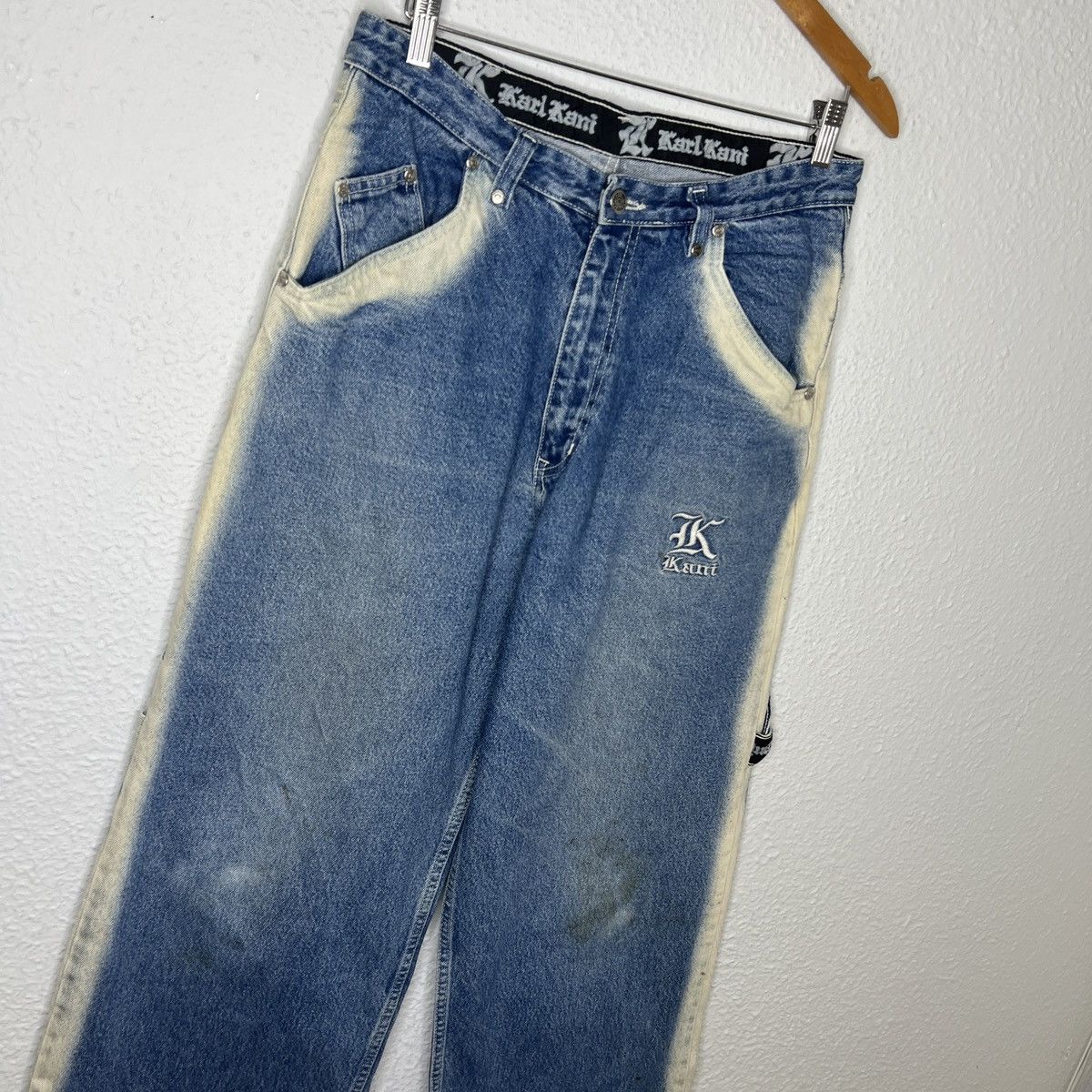 Karl Kani × Vintage Vintage Karl Kani Washed Jeans Y2K Rap Baggy Fit Size US 33 - 4 Thumbnail