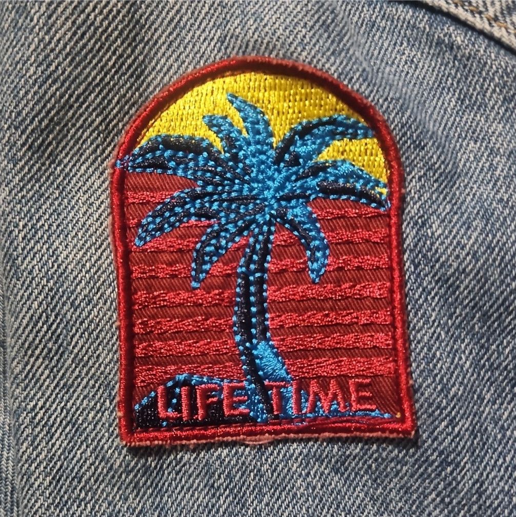 Saint Laurent Paris 2015 Hedi Slimane Palm Tree Patch Denim Jacket Size US L / EU 52-54 / 3 - 7 Thumbnail