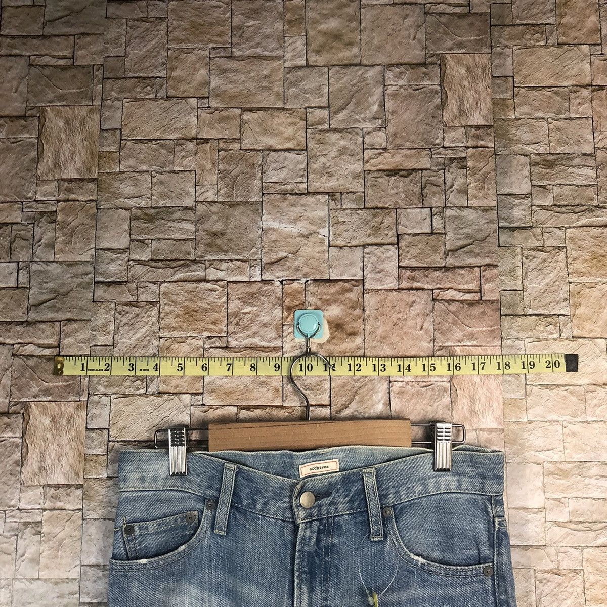Japanese Brand Archives Blue Distressed Denim Pants #A65 Size US 30 / EU 46 - 4 Thumbnail