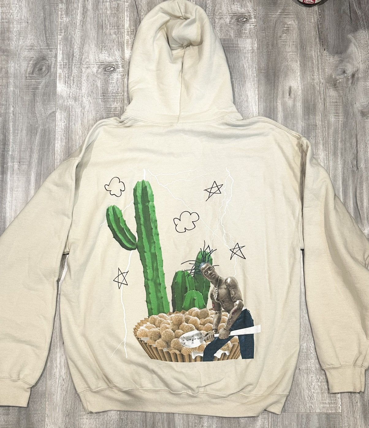 Travis Scott Reese’s Puffs 'Don’t Cry Over Spilt Milk' Hoodie size Large Size US L / EU 52-54 / 3 - 3 Thumbnail