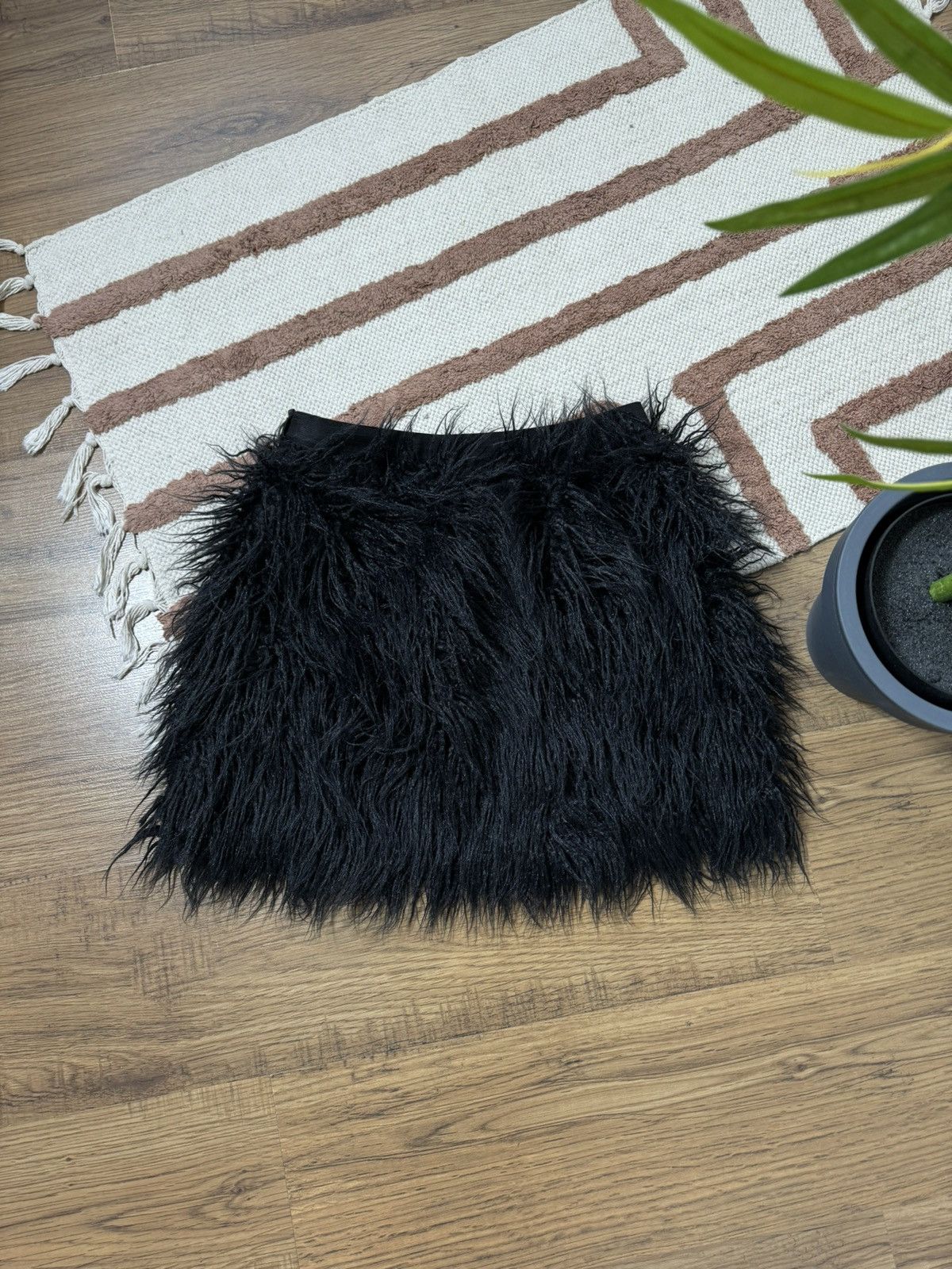 Vintage AVANT GARDE FLUFFY MOHAIR FAUX FUR MINI SKIRT Size 27" / US 4 / IT 40 - 3 Thumbnail