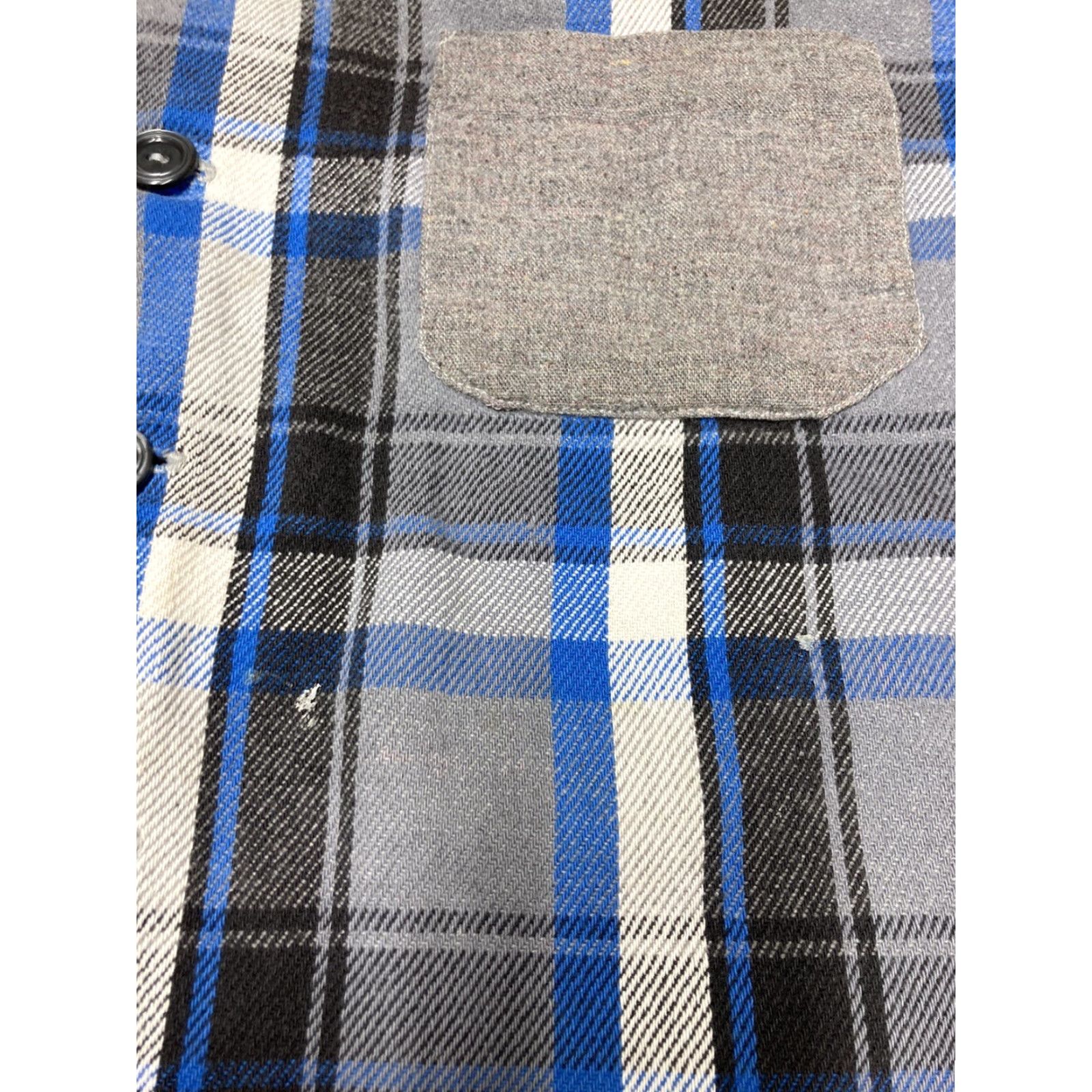 Vintage Vintage 60s heavy flannel button shirt 100% cotton 1960s checkered stripe XL Gray Mens Shirt Long Sleeve Button-Up 60s Vintage 100% Cotton Flannel Size US XL / EU 56 / 4 - 6 Thumbnail