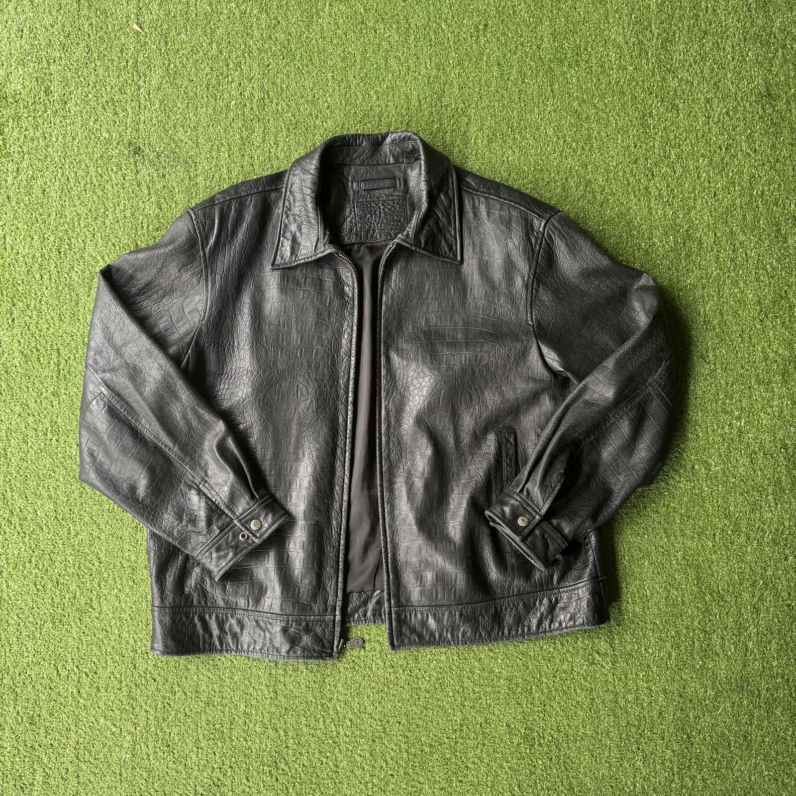 Designer Stylish Black Leather Jacket – Size XL Size ONE SIZE - 1 Thumbnail