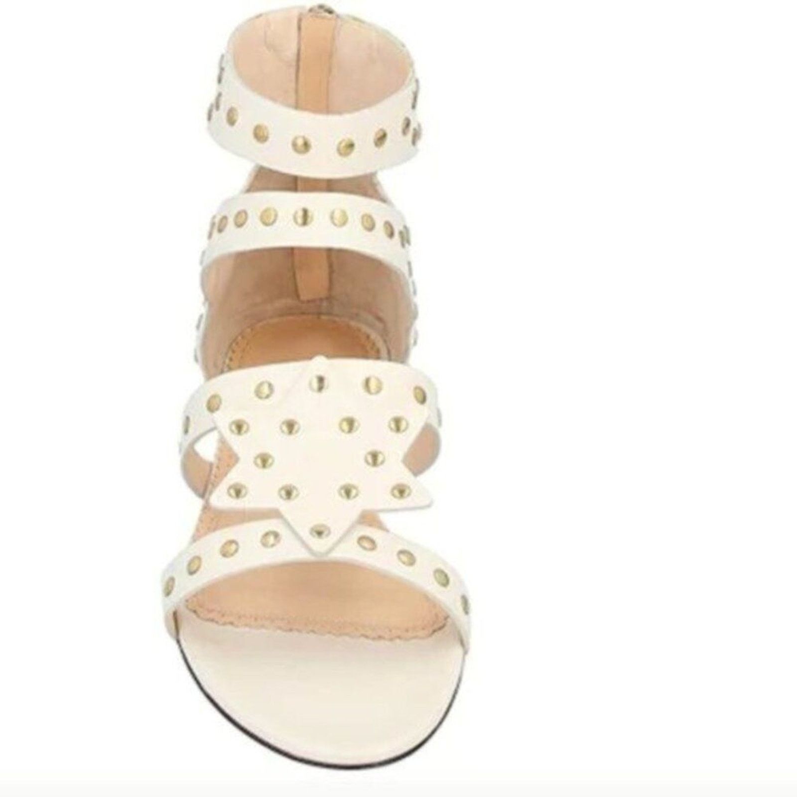 Charlotte Olympia Charlotte Olympia Studded leather Sandals white size 6 Size US 6 / IT 36 - 1 Thumbnail