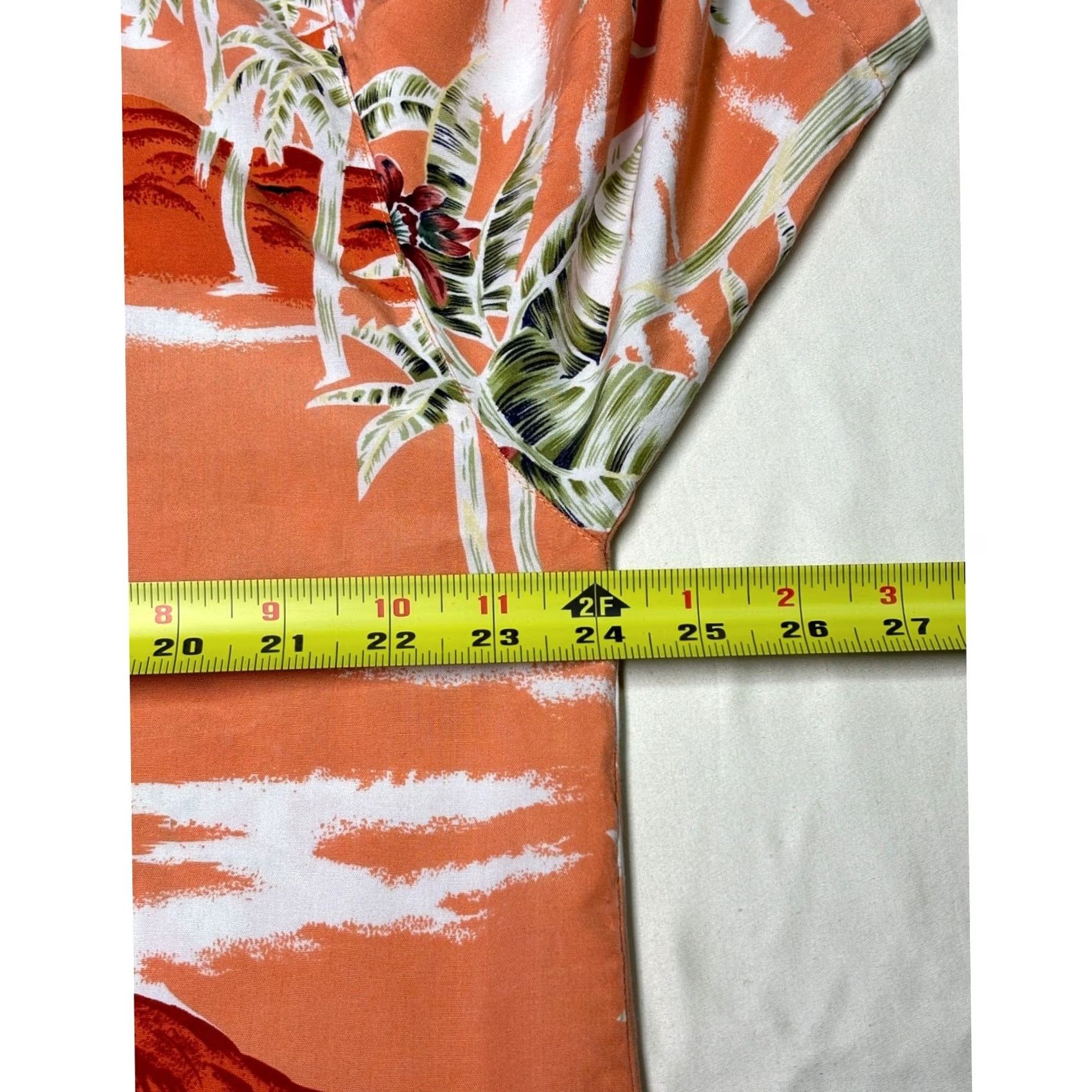 Tommy Bahama VINTAGE Tommy Bahama Orange Tropical Palm Tree Hawaiian Shirt Button-Up M Mens Short Sleeve Button-Down Collared 2X-2X? Size US M / EU 48-50 / 2 - 6 Thumbnail