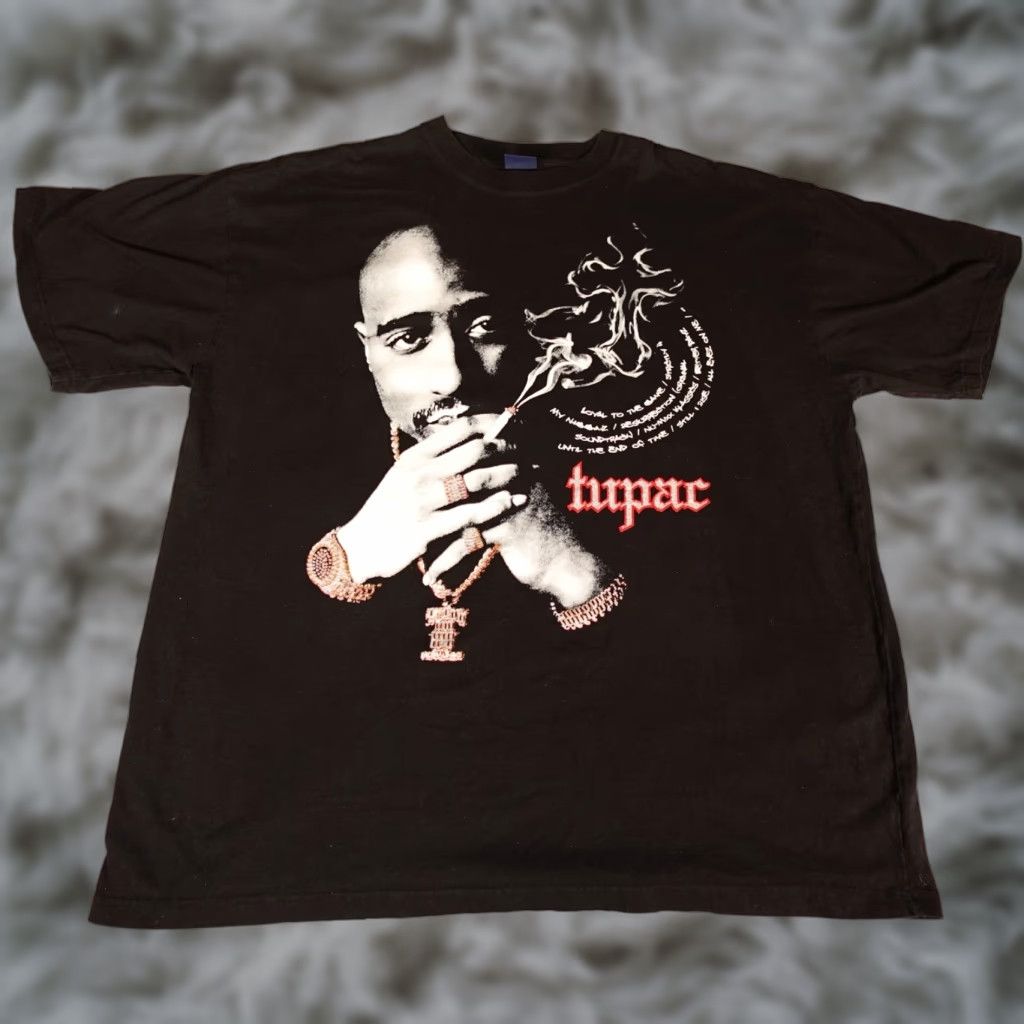 Vintage VINTAGE Tupac 2Pac Rap T-Shirt Mens 2XL Short Sleeve Black Hip Hop 2000s Size US XXL / EU 58 / 5 - 1 Thumbnail