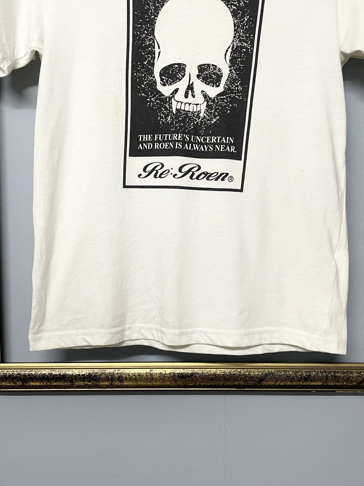 Designer Vintage 1990s Japan Designer Re Roen Skull Biohazard Tee Size US S / EU 44-46 / 1 - 4 Thumbnail