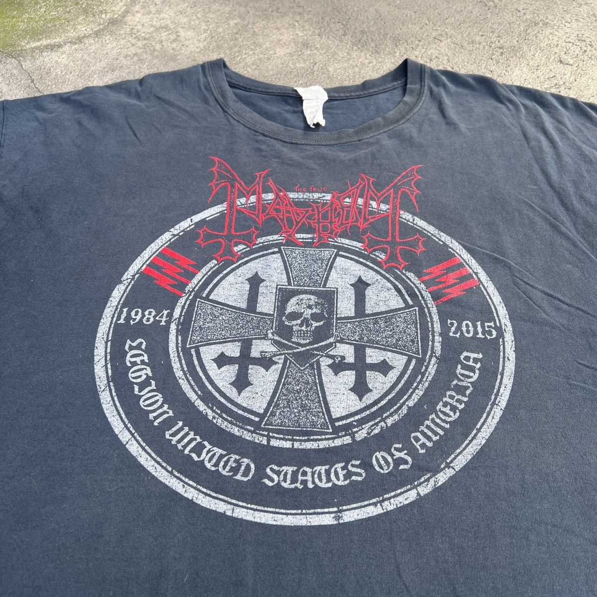 Band Tees Mayhem Black Metal Tour Tee 3XL Faded Distressed Oversized Size US XXL / EU 58 / 5 - 7 Thumbnail