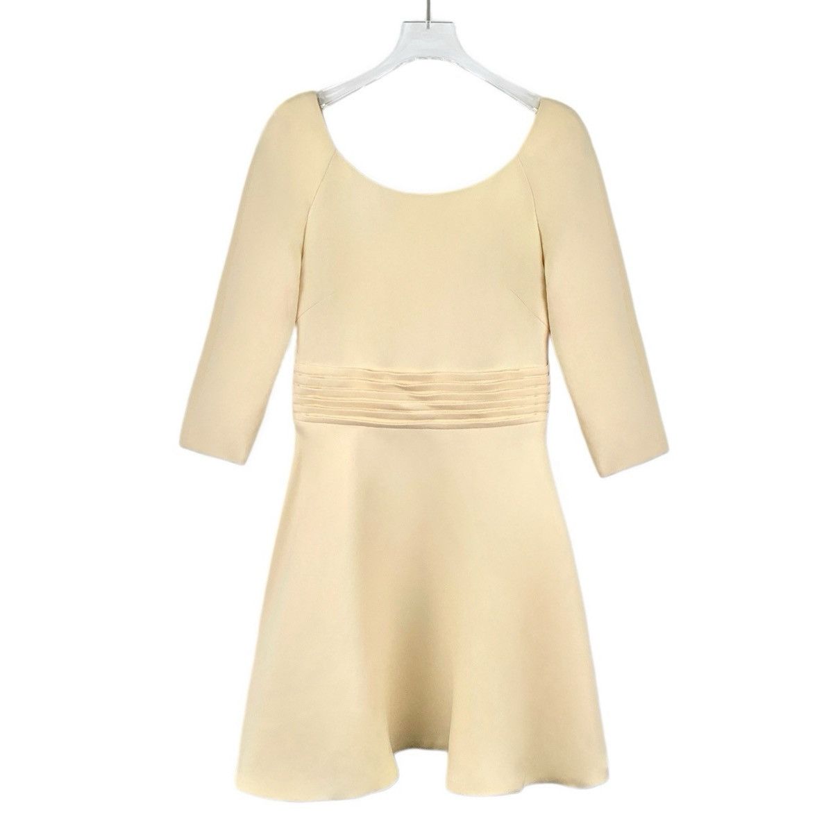 Dior Dior Beige Wool Crew Neck Long Sleeve Dress K26WX Size S / US 4 / IT 40 - 1 Thumbnail