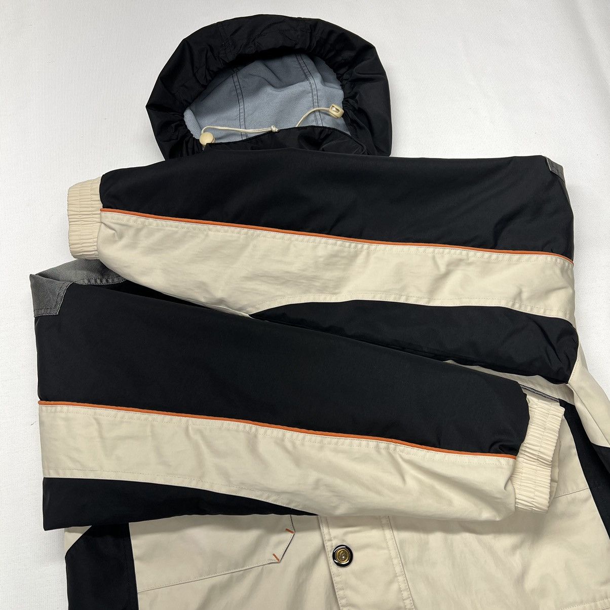 Fila × Vintage VTG Fila Jacket Beige Full Zip Pocket Hooded Coat Retro Size US XL / EU 56 / 4 - 5 Thumbnail