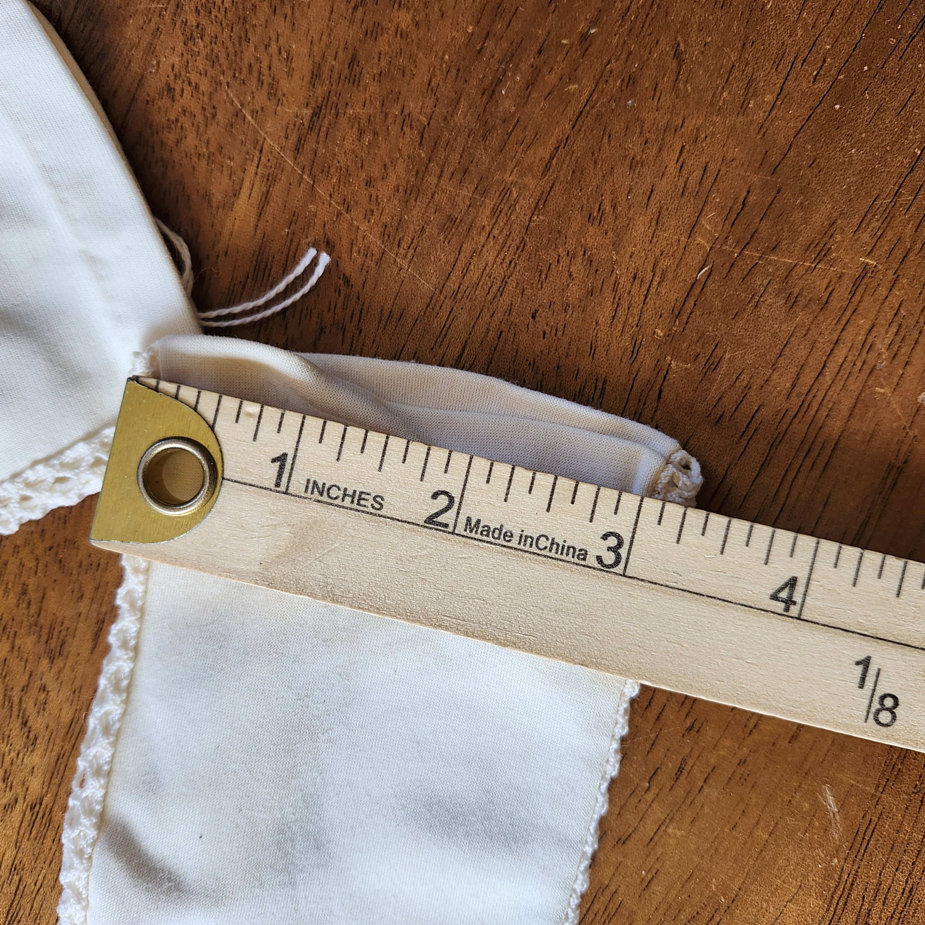 Other Vintage Cream White Short Gloves Crochet Trim Womens Formal Size ONE SIZE - 7 Thumbnail