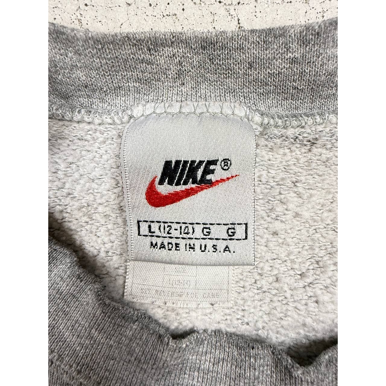 Nike Vintage 90s Nike Pullover Sweatshirt Big Swoosh Made In USA Size US L / EU 52-54 / 3 - 3 Thumbnail