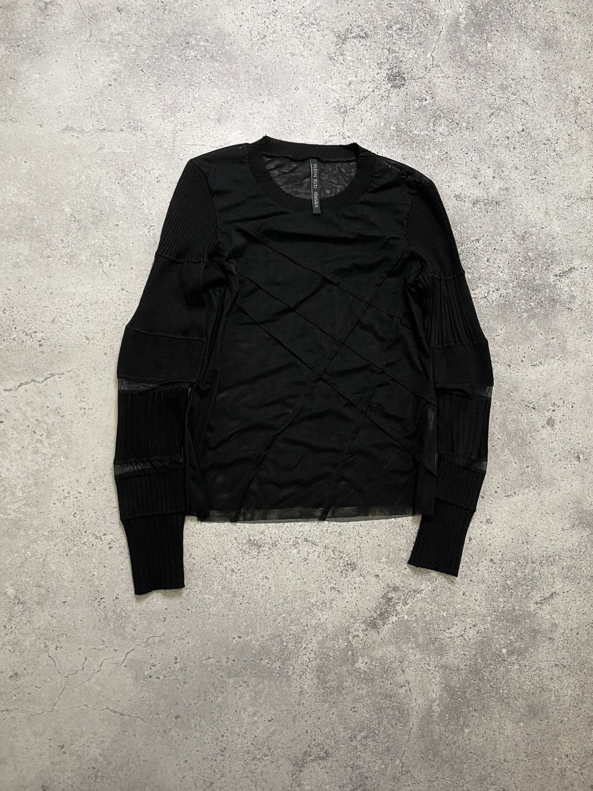 plein sud PLEIN SUD JEANIUS Y2K Mesh Top Long Sleeve Avant Garde Size M / US 6-8 / IT 42-44 - 1 Thumbnail