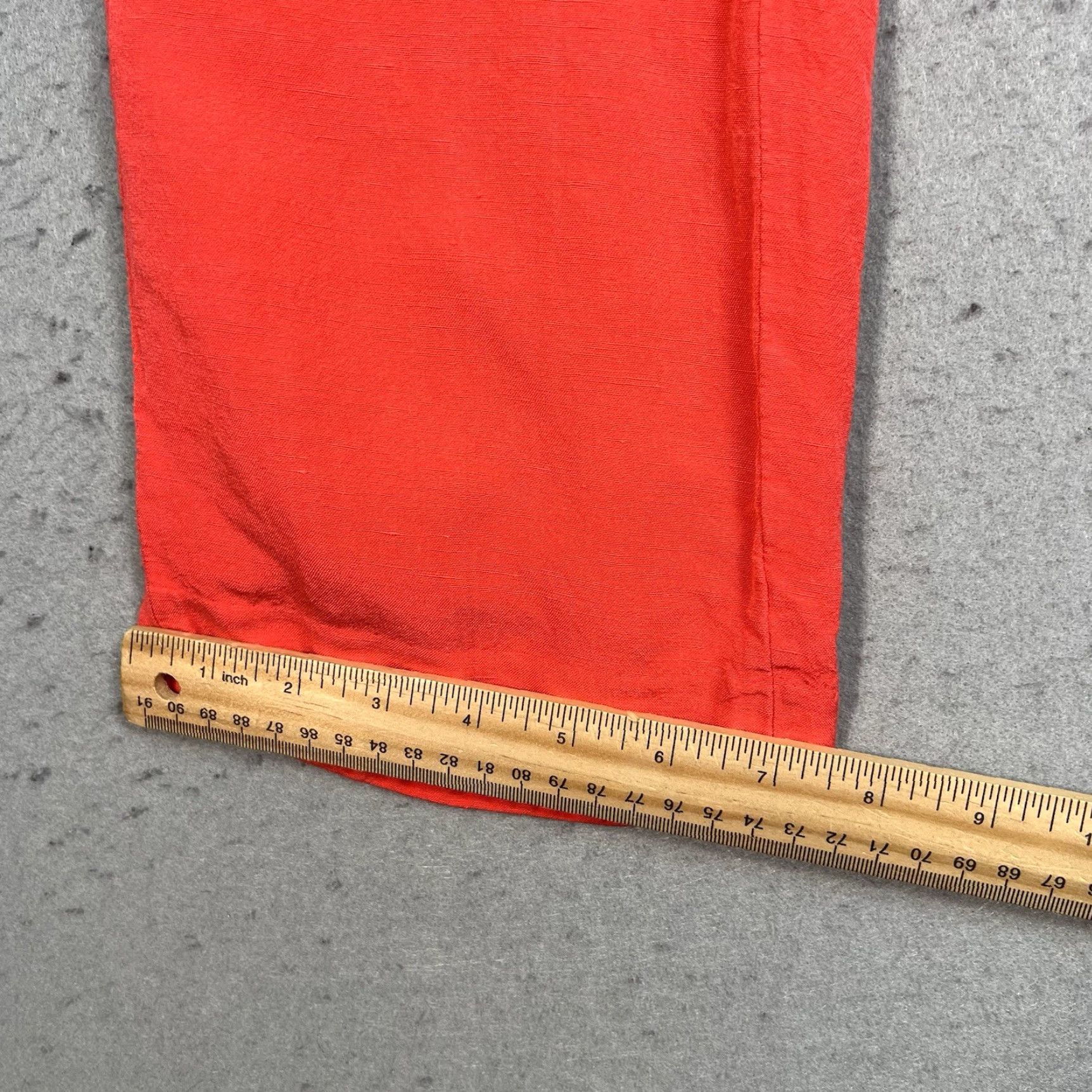 Banana Republic VINTAGE Banana Republic Logan Capri Pants Womens 0P Red Linen Blend Size 25" / US 0 / IT 36 - 6 Thumbnail