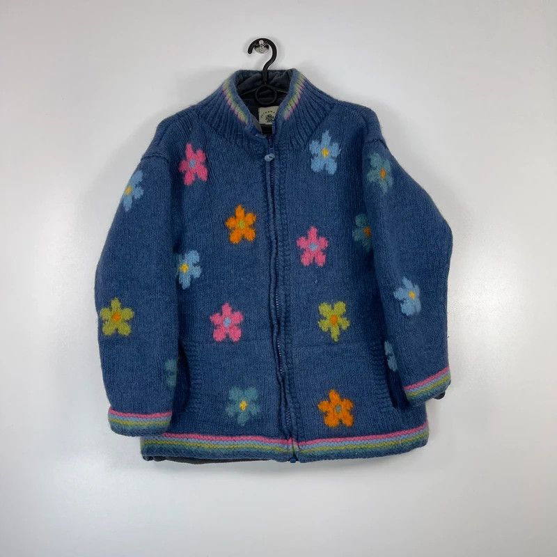 Other Vintage Pachamama Handknit Zip Jumpper Sz S Size M / US 6-8 / IT 42-44 - 1 Thumbnail