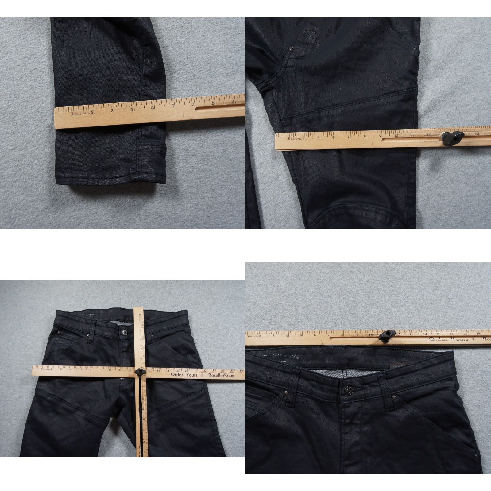 G-Star G-Star Jeans Mens 32x30 Blue Denim 3D Zip Knee Super Slim Moto Stretch Jeans Skinny Regular 5-Pocket Design Mens Blue Denim Pants Size US 32 / EU 48 - 9 Thumbnail