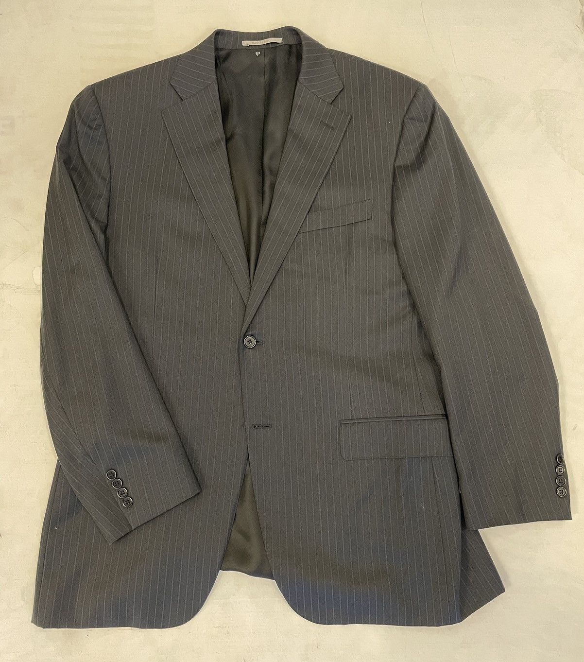 Canali Striped Wool Suit Size 42L - 7 Thumbnail