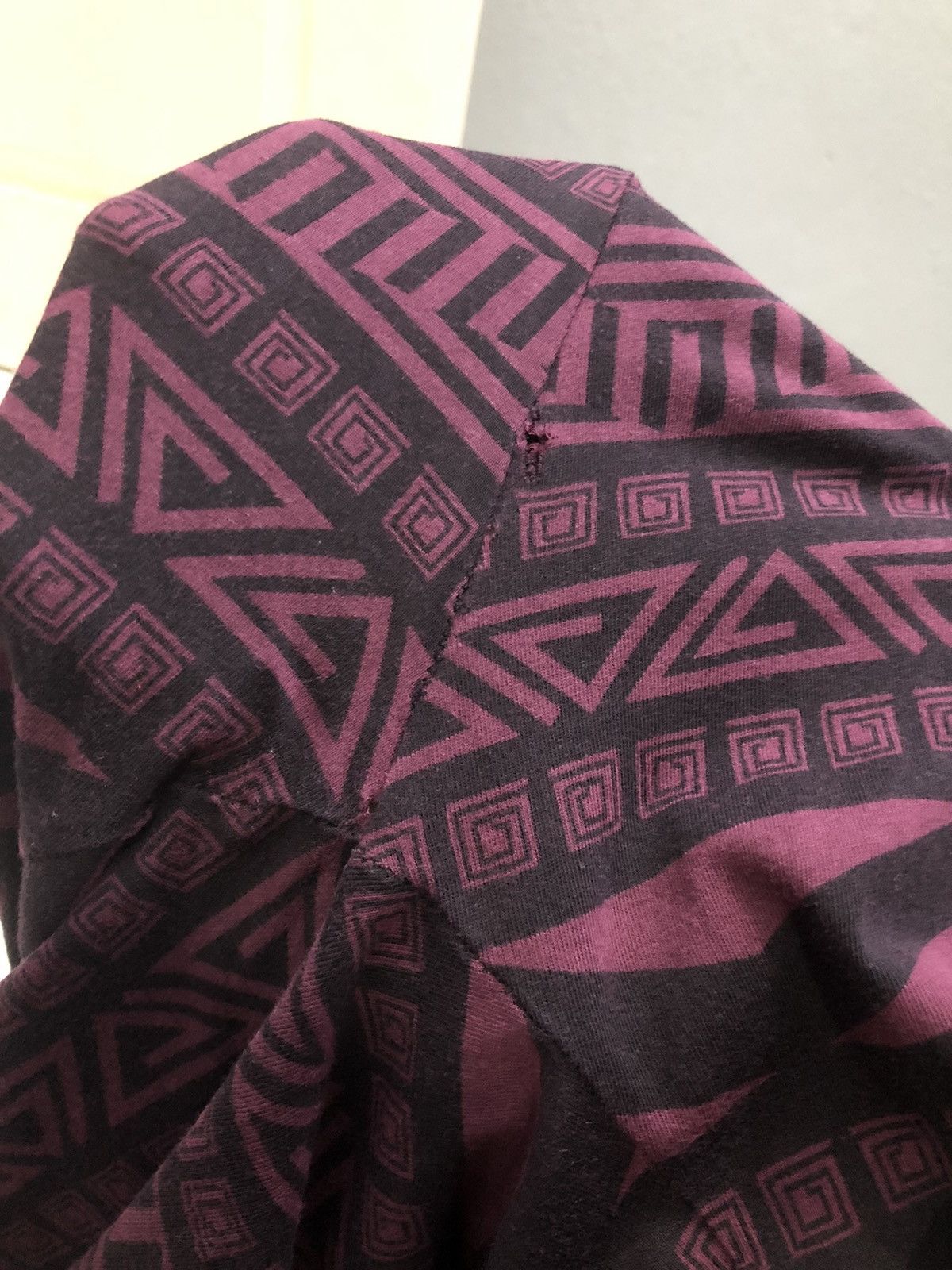 Divided Divided by H&M Tribal Knit Joggers Maroon Black Y2K Size US 33 - 7 Thumbnail