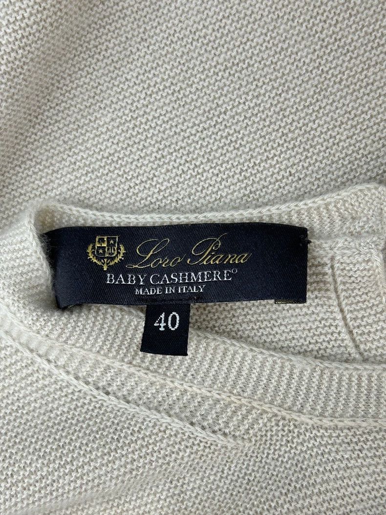 Loro Piana LORO PIANA Camel colored cashmere open shirt sleeveless kn Size L / US 10 / IT 46 - 7 Thumbnail