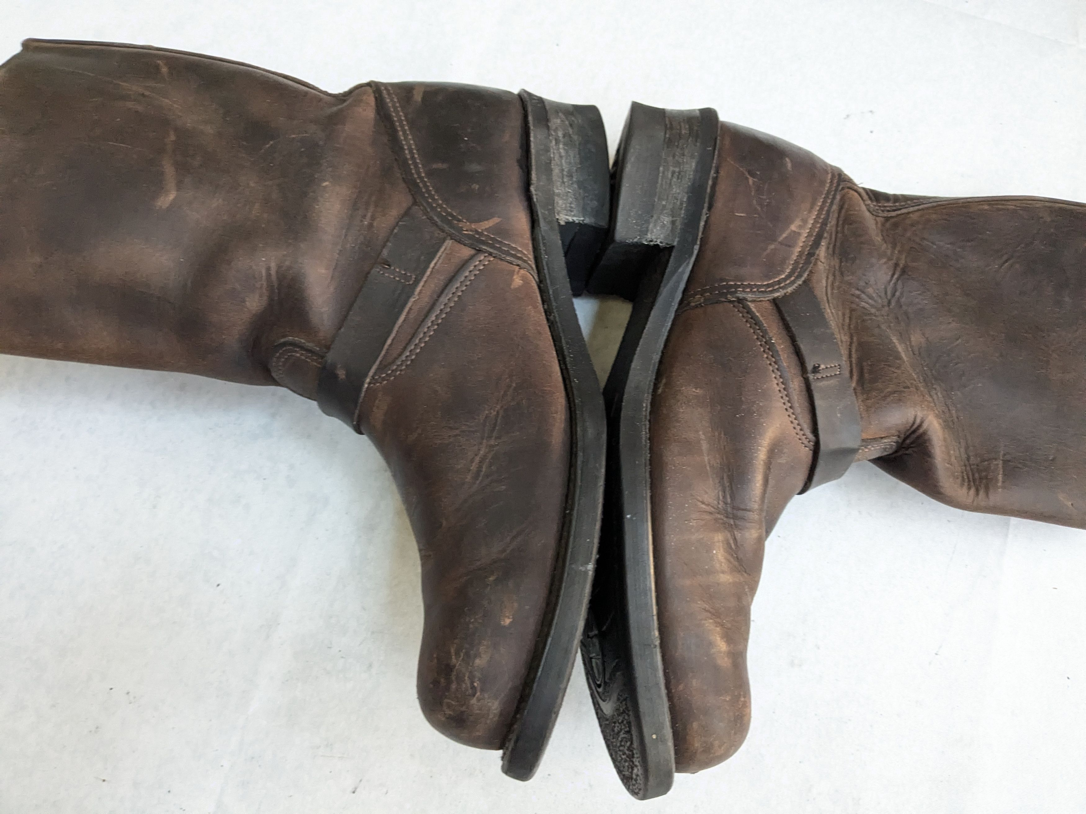 Frye Frye Harness Brown Leather 10.5 M Leather Buckle Punk Size US 10.5 / EU 43-44 - 11 Thumbnail