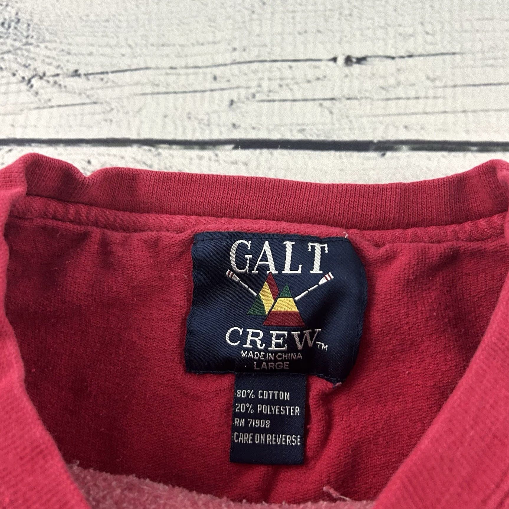 Vintage VINTAGE GALT Sweatshirt Mens L Red Arkansas Razorbacks Pullover Crew Size US L / EU 52-54 / 3 - 2 Thumbnail